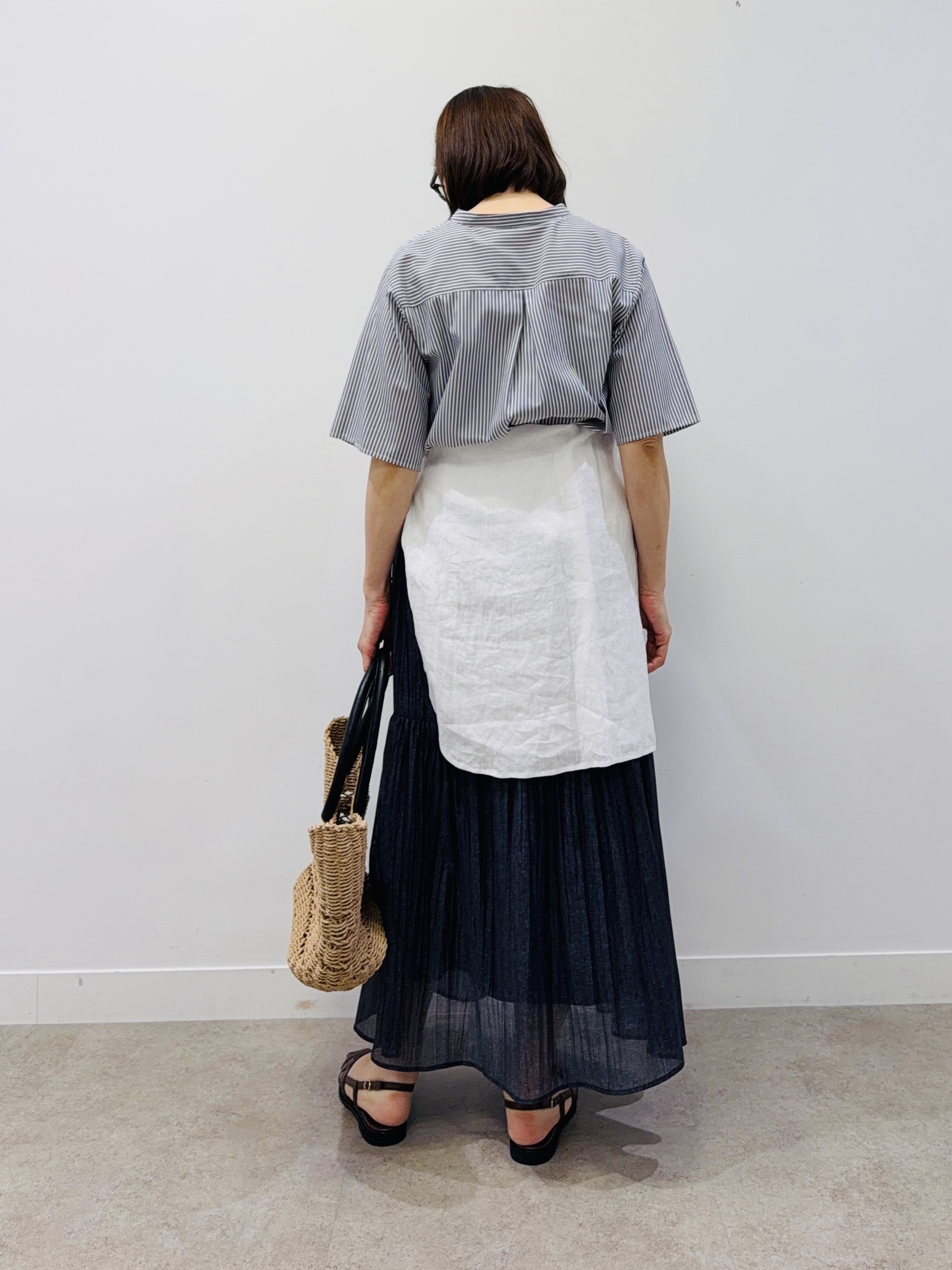 murayamaさんの「INDIVI｜【洗える／UVケア／着映え】フリルピンタックブラウス」を使ったコーディネート
