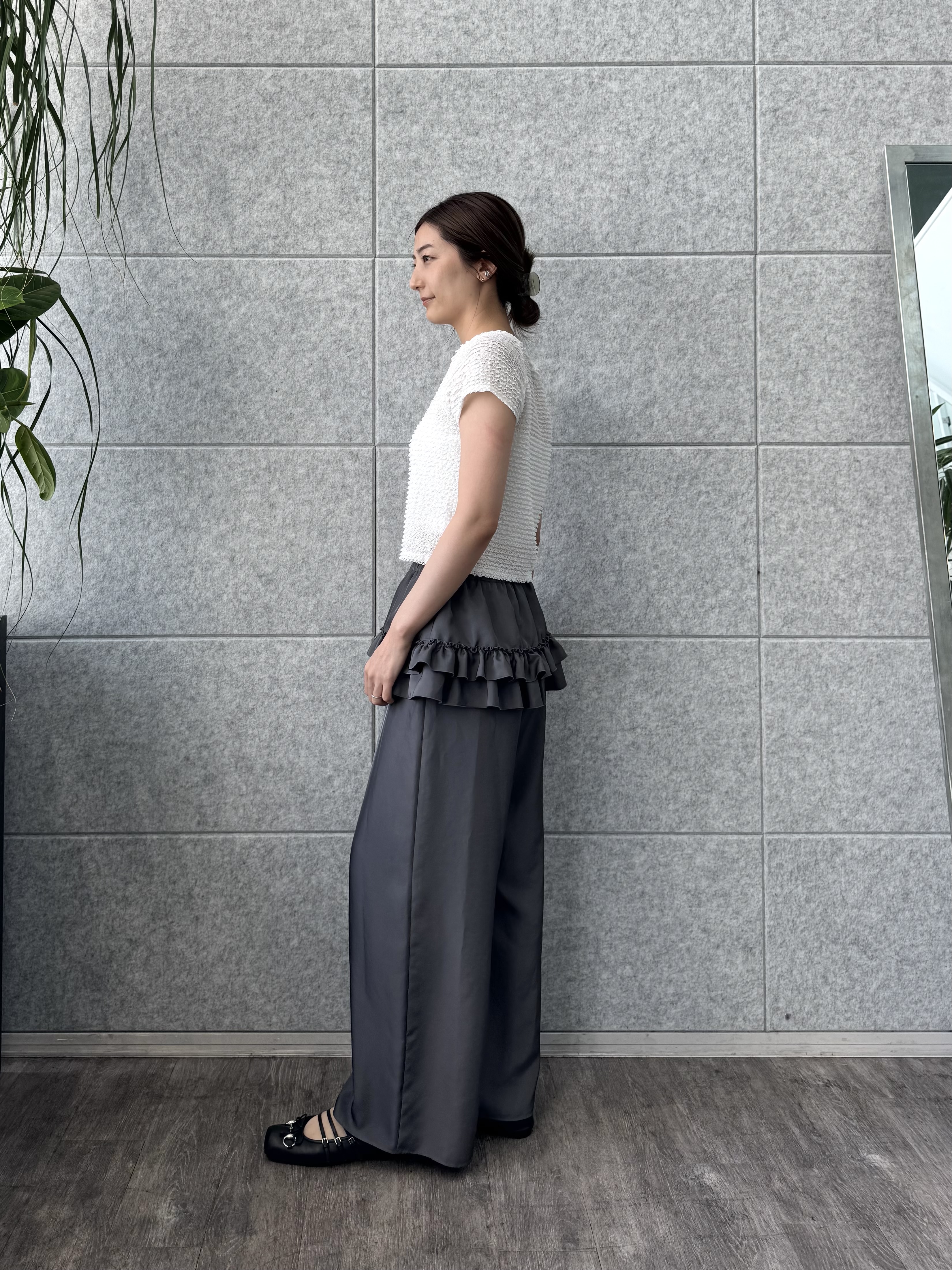 uchi__yamaさんの「CODE A｜frill mini tee」を使ったコーディネート