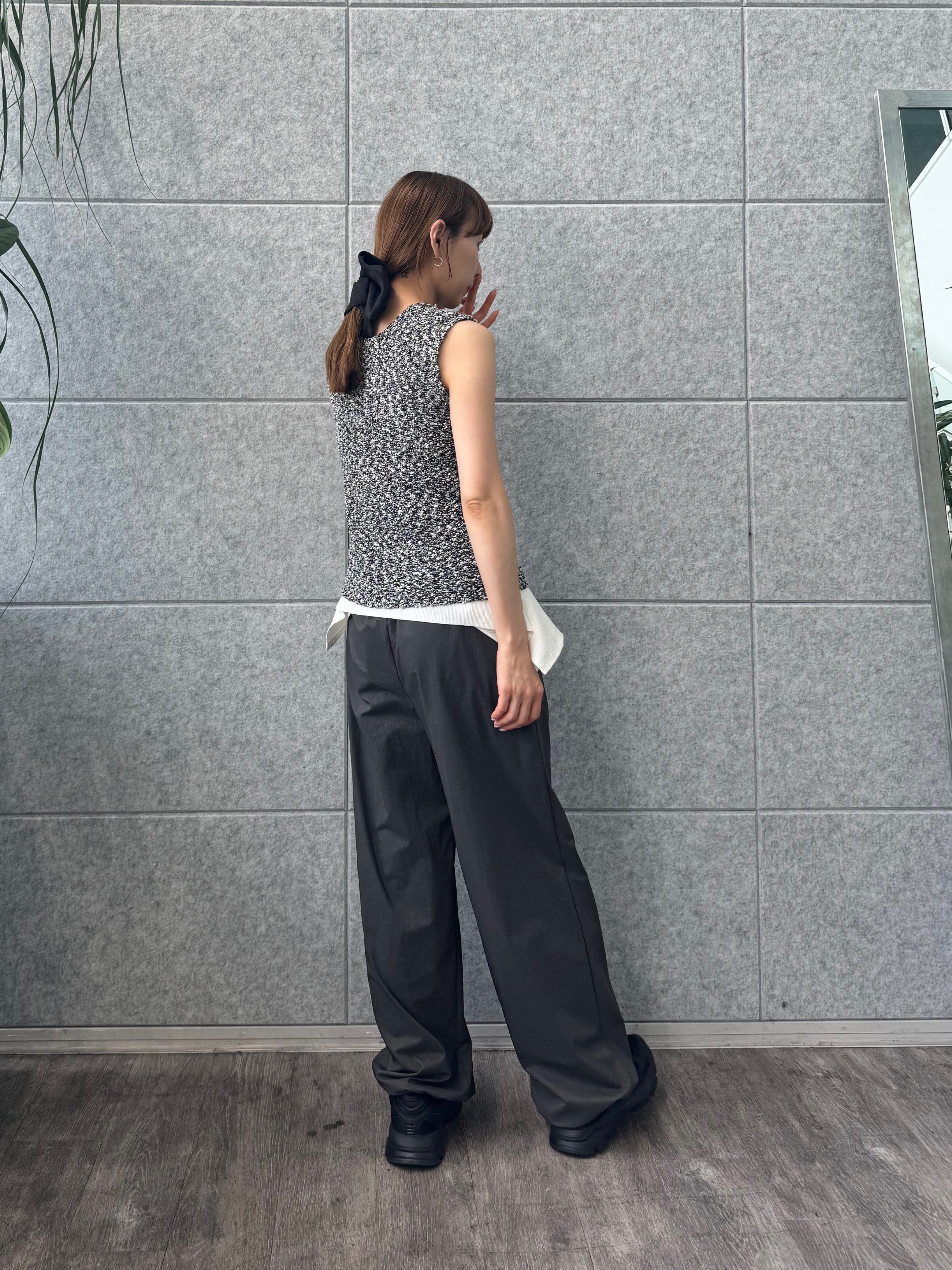 designer yukaさんの「CODE A｜cloudy open back tank」を使ったコーディネート