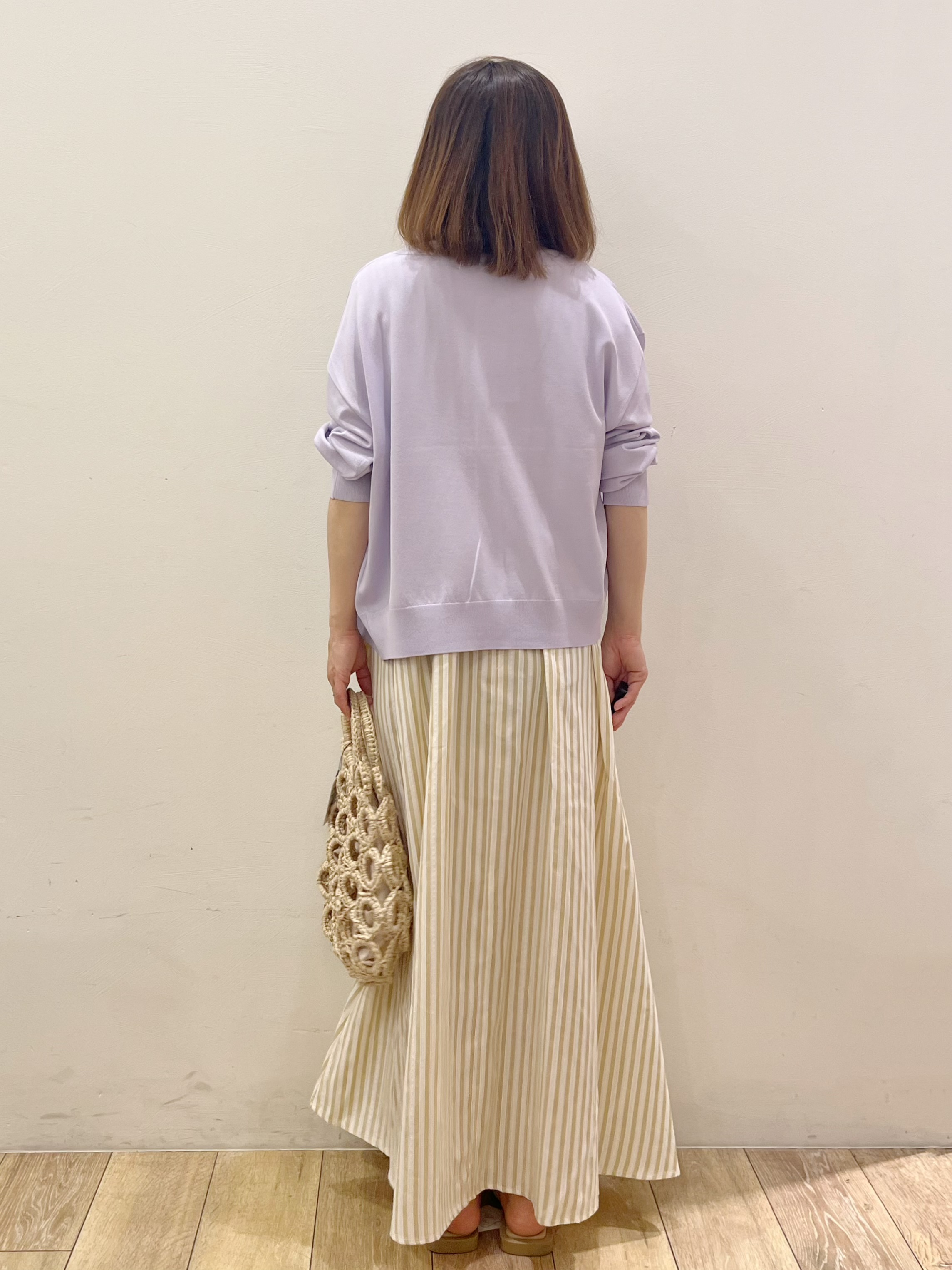 kcさんの「OPAQUE.CLIP｜【UV／接触冷感】Vネックリラクシーニットカーディガン《洗濯機OK／抗ピル》」を使ったコーディネート