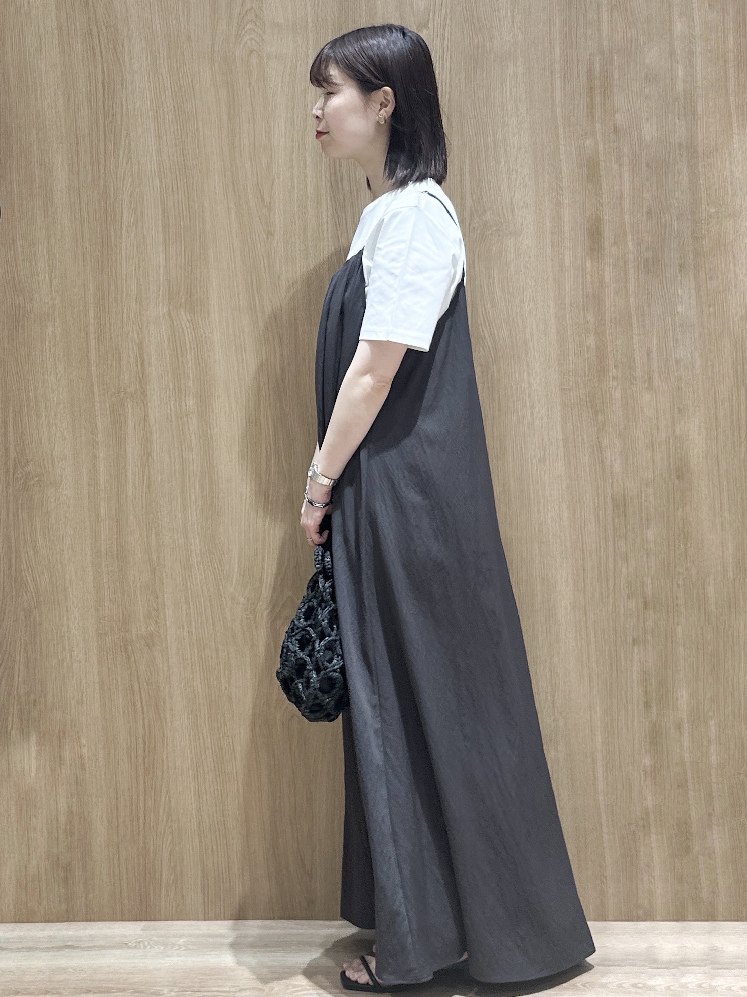 tomokoさんの「OPAQUE.CLIP｜オーガニックコットン混ベーシックTシャツ【洗濯機OK】《SS～LL》」を使ったコーディネート