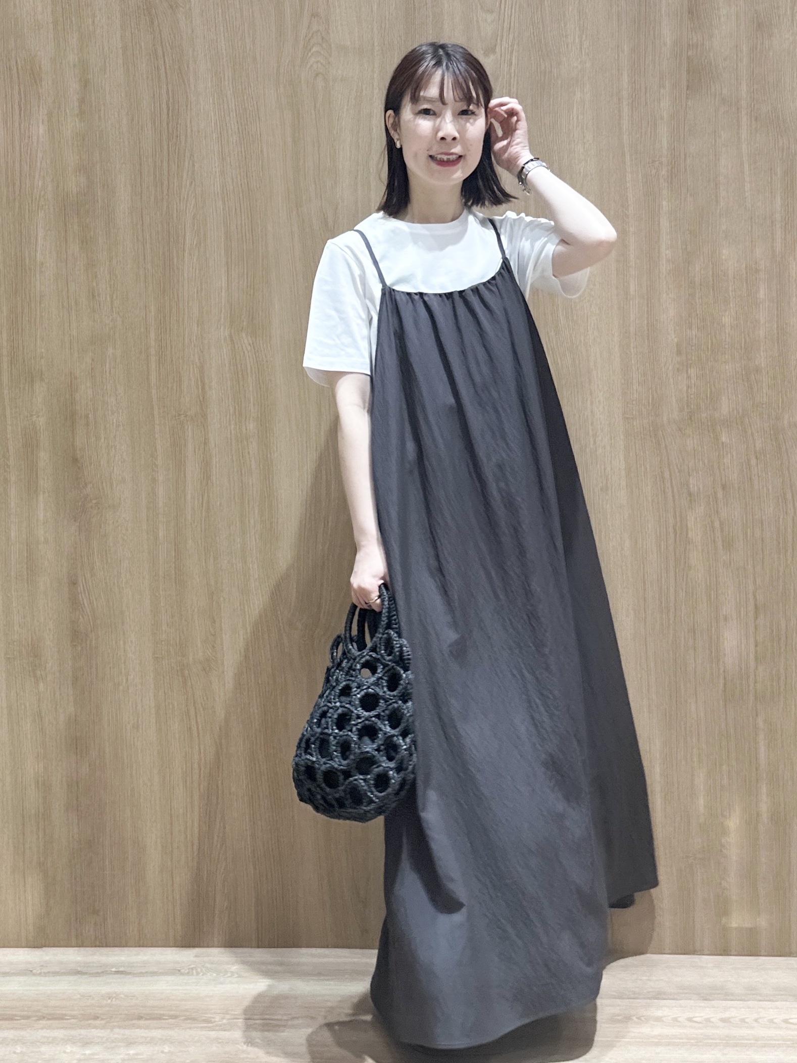 tomokoさんの「OPAQUE.CLIP｜オーガニックコットン混ベーシックTシャツ【洗濯機OK】《SS～LL》」を使ったコーディネート