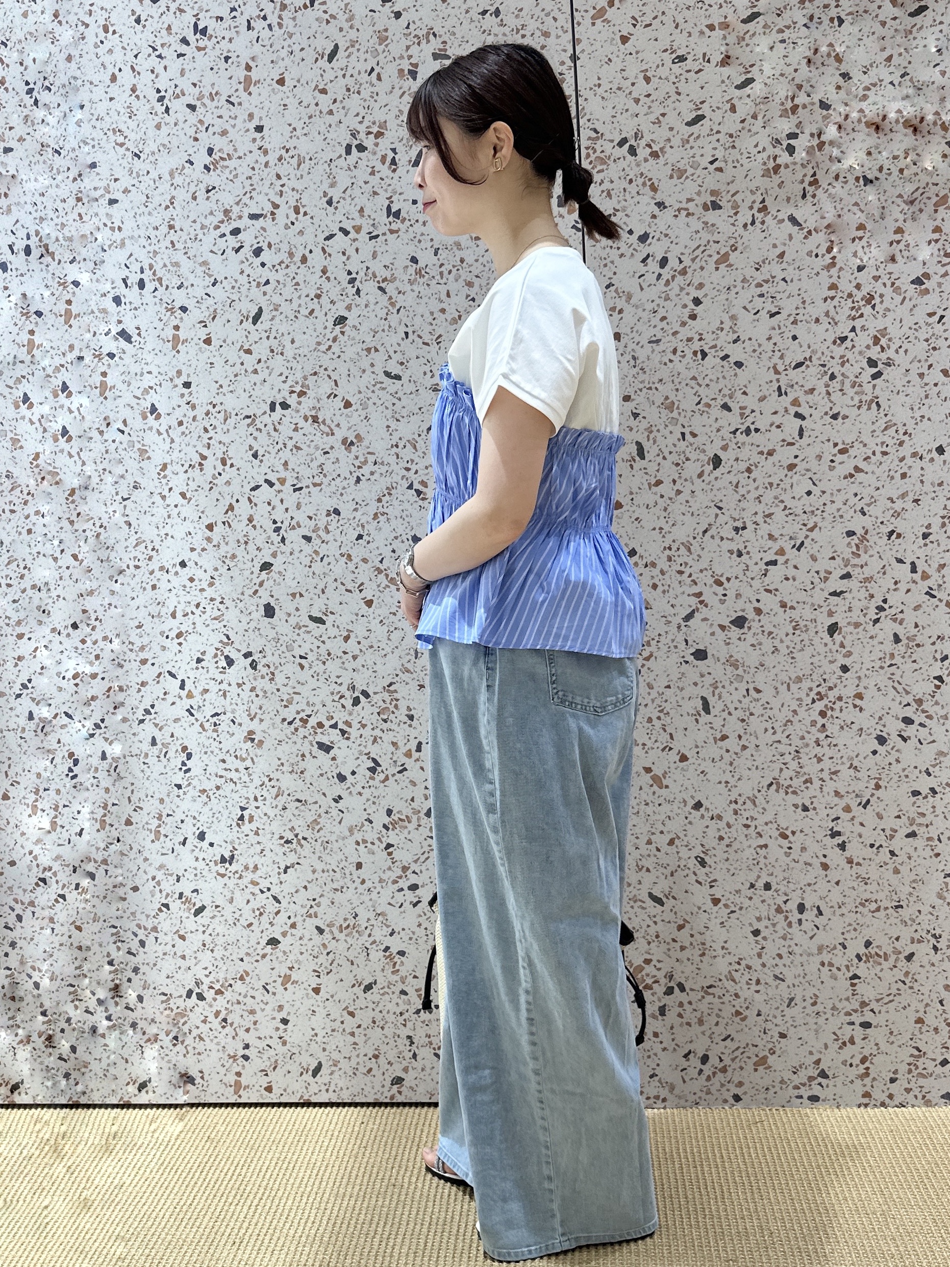 tomokoさんの「OPAQUE.CLIP｜ビスチェドッキングTシャツ【洗濯機OK】」を使ったコーディネート