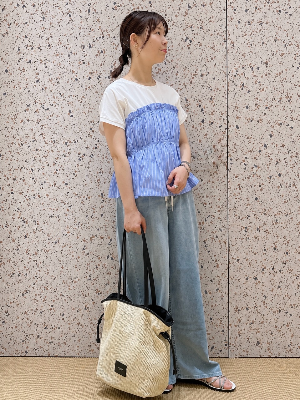 tomokoさんの「OPAQUE.CLIP｜ビスチェドッキングTシャツ【洗濯機OK】」を使ったコーディネート