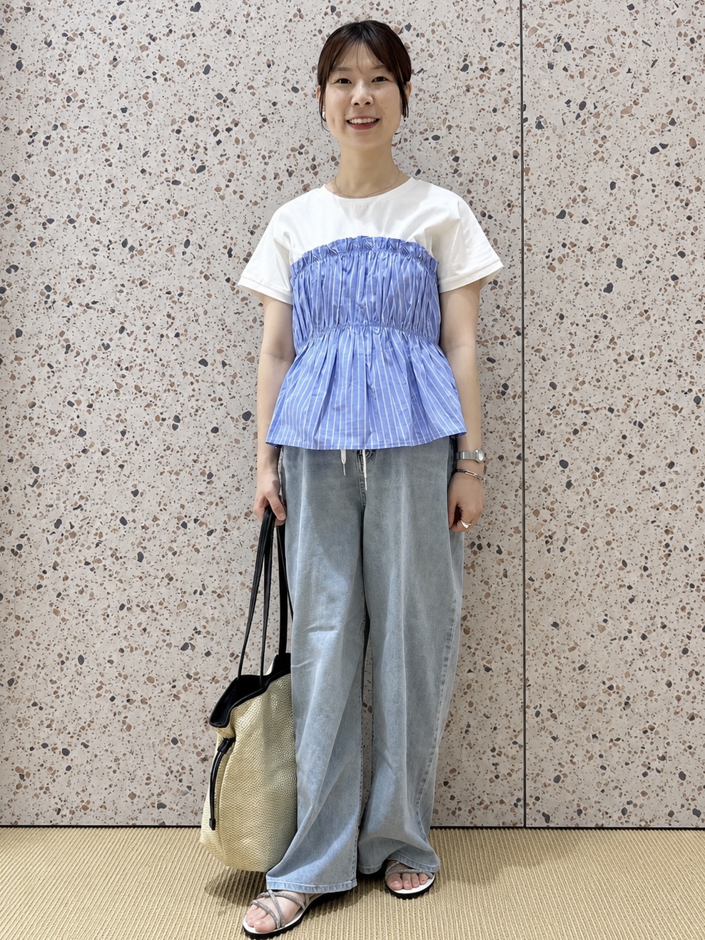 tomokoさんの「OPAQUE.CLIP｜ビスチェドッキングTシャツ【洗濯機OK】」を使ったコーディネート