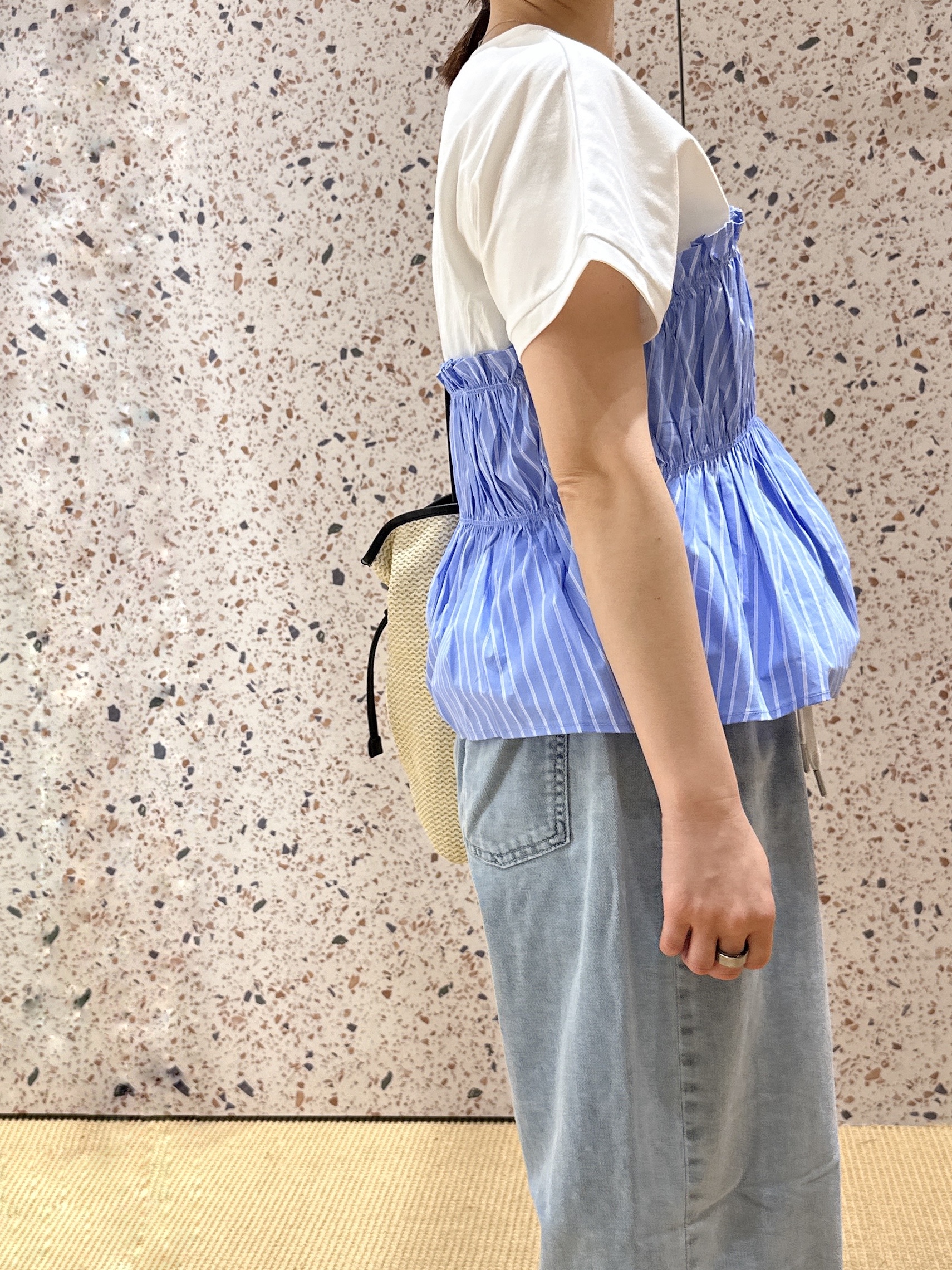 tomokoさんの「OPAQUE.CLIP｜ビスチェドッキングTシャツ【洗濯機OK】」を使ったコーディネート