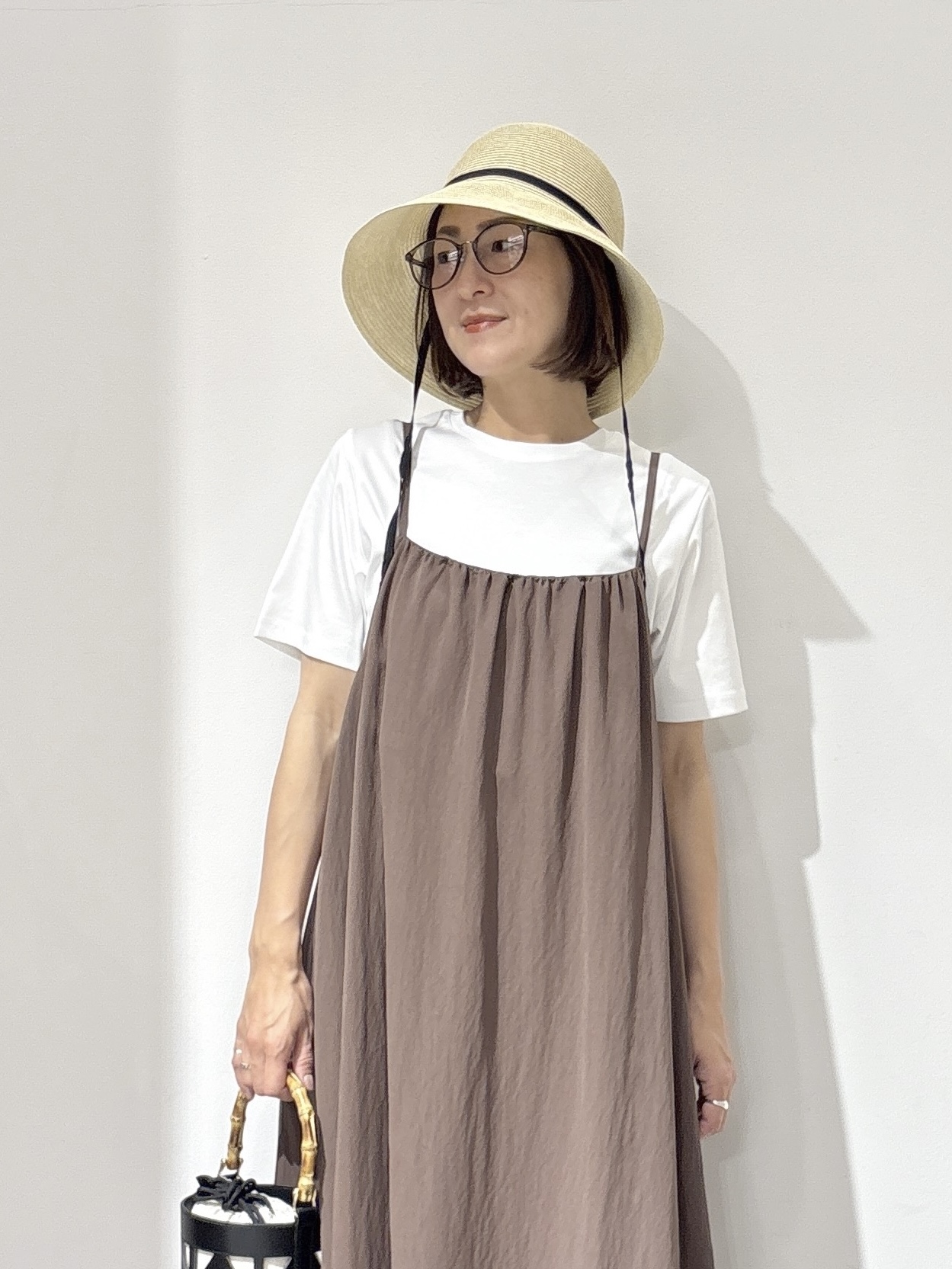 NAKAさんの「OPAQUE.CLIP｜ベーシックTシャツ／オーガニックコットン混【洗濯機OK】」を使ったコーディネート