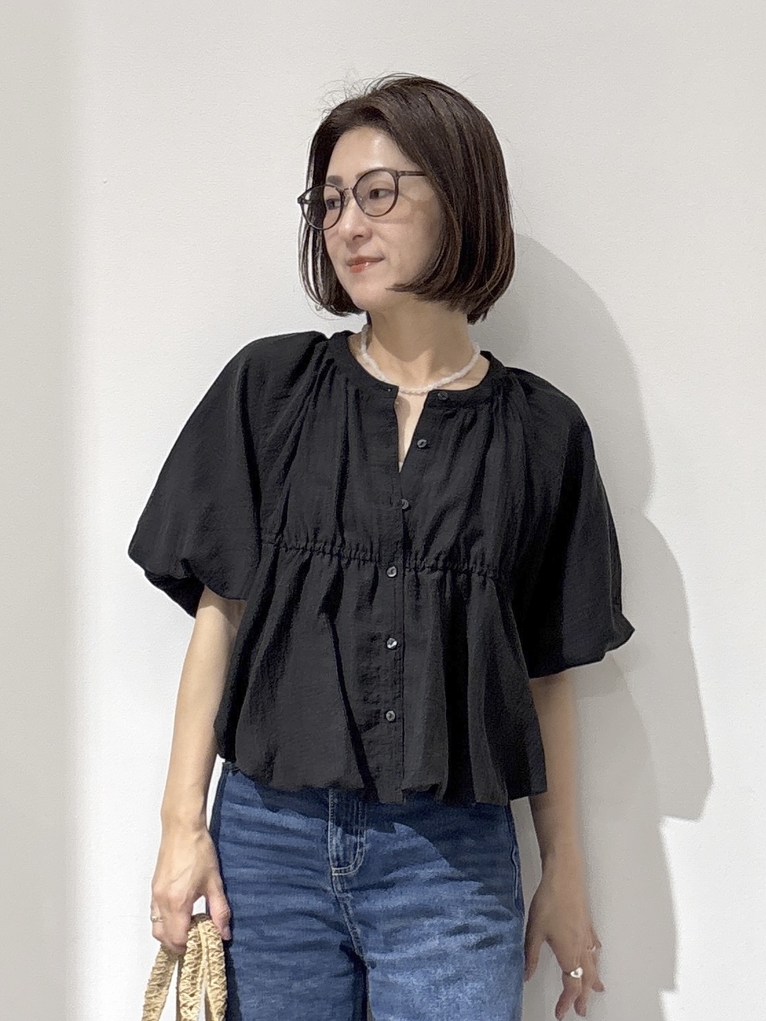 NAKAさんの「OPAQUE.CLIP｜バルーンデザインブラウス【洗濯機OK】」を使ったコーディネート