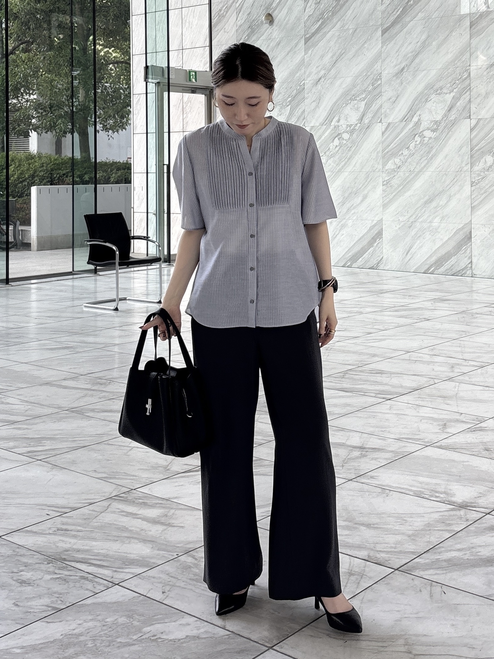 kotakiさんの「INDIVI｜【接触冷感／透湿／着る日傘】ノーカラージャケット」を使ったコーディネート