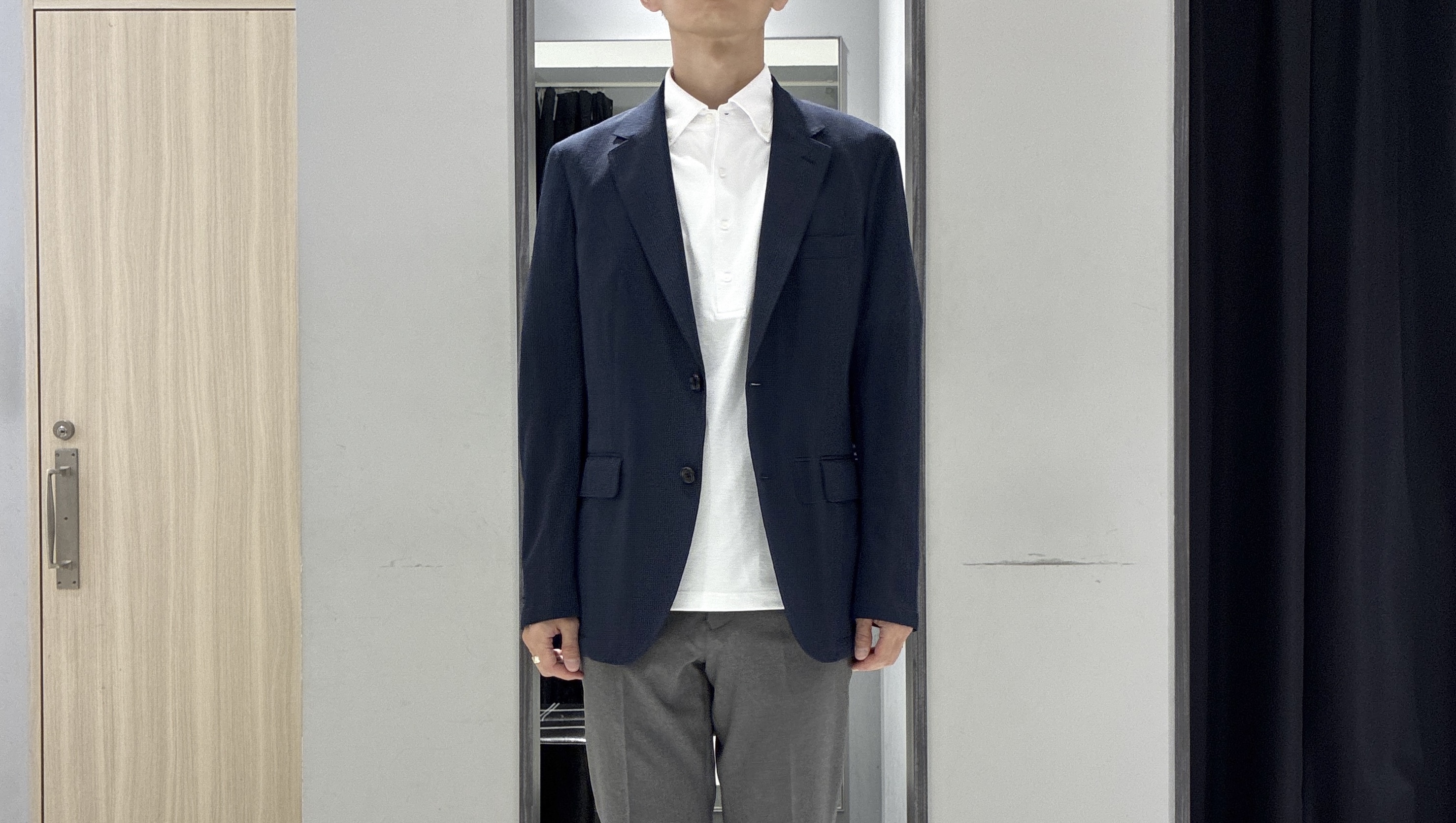 わいずみさんの「TAKEO KIKUCHI｜【Begin5月号掲載/通気性】トリコットサッカー ジャケット」を使ったコーディネート