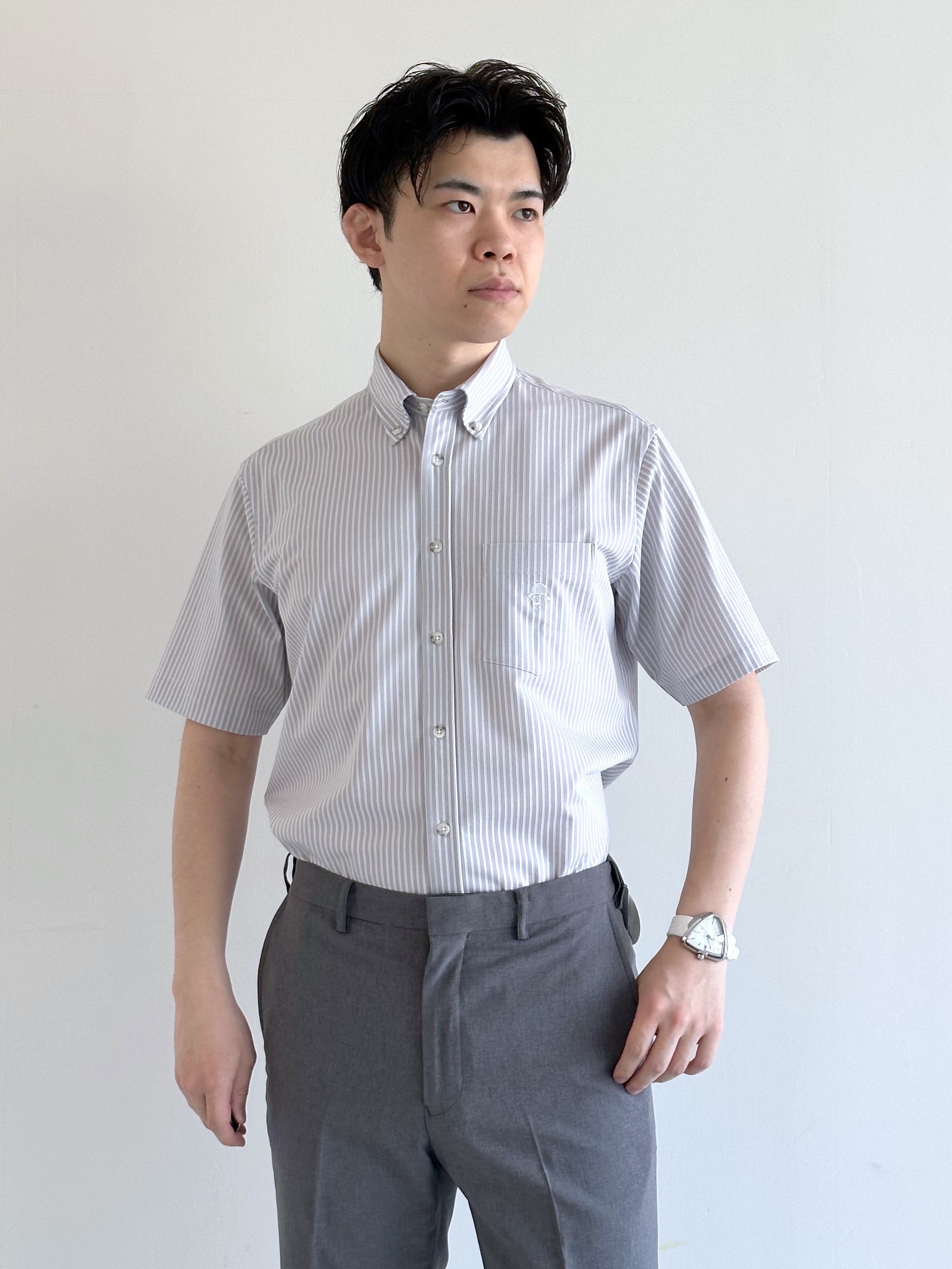 イッシーさんの「TAKEO KIKUCHI｜【Begin5月号掲載/通気性】トリコットサッカー ジャケット」を使ったコーディネート