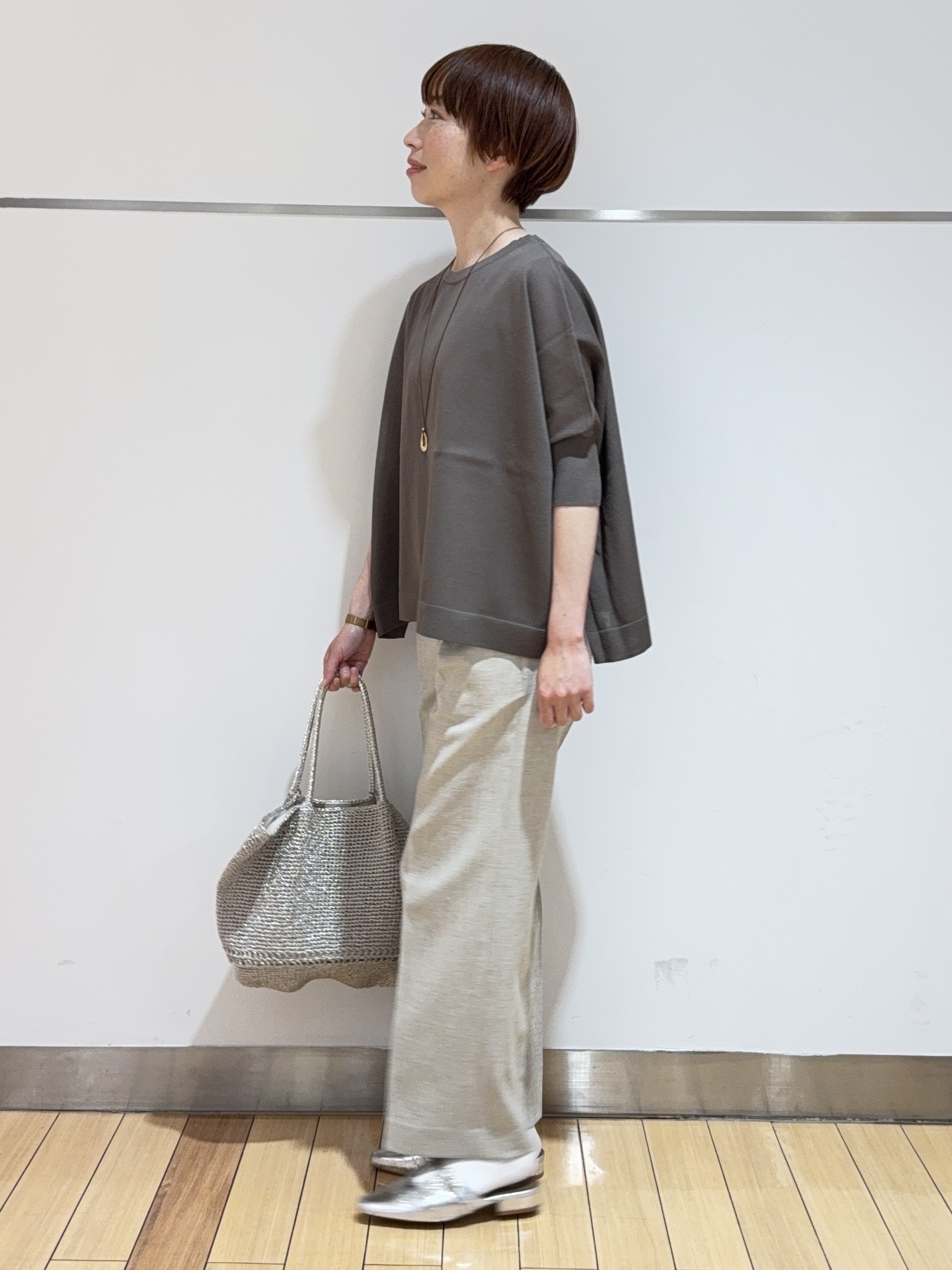 あやさんの「UNTITLED｜【アンサンブル可/洗える】シアーレーヨンニット」を使ったコーディネート