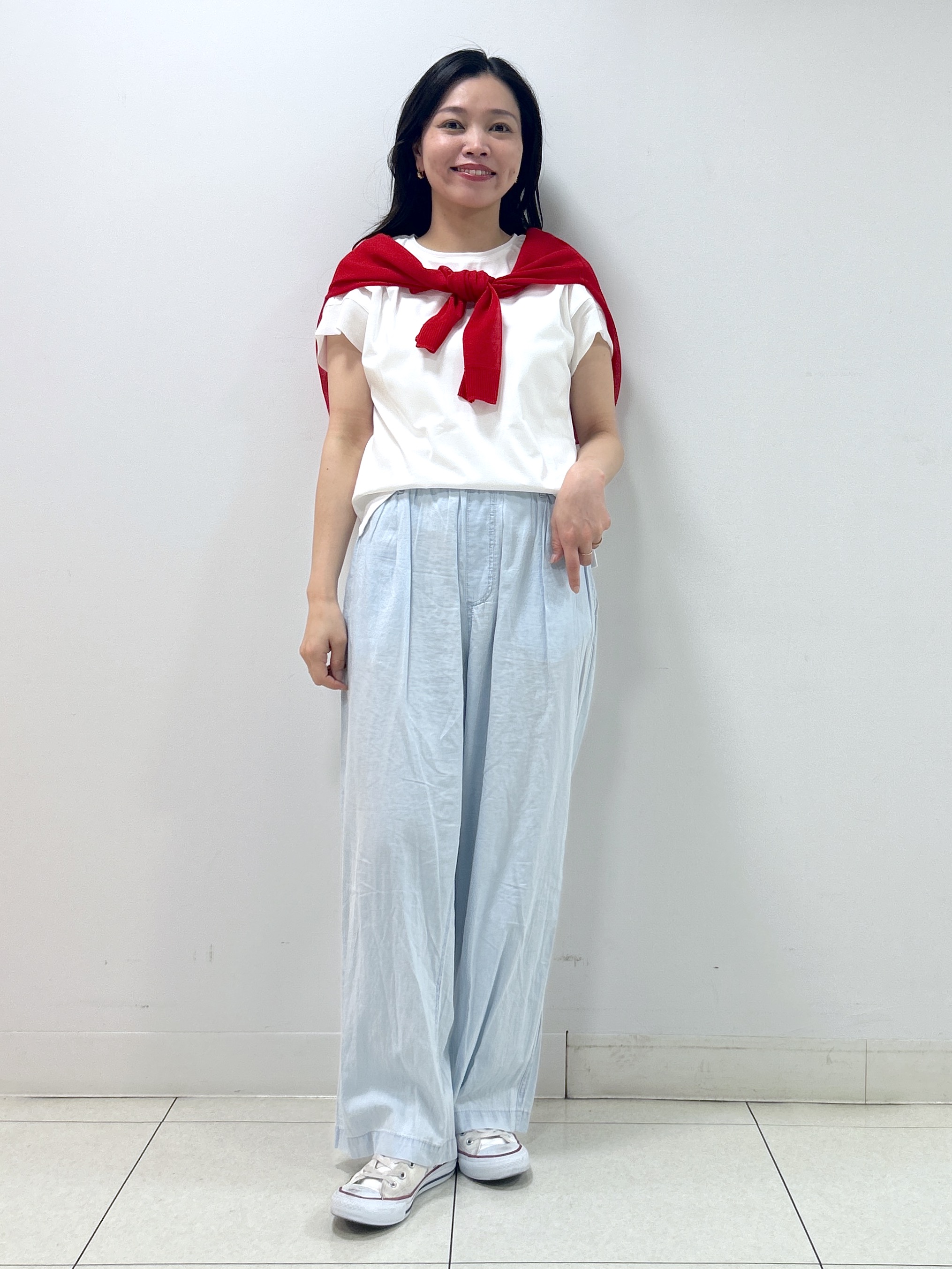 Kaiさんの「Dessin｜【UVカット/接触冷感】美光沢カットソー」を使ったコーディネート
