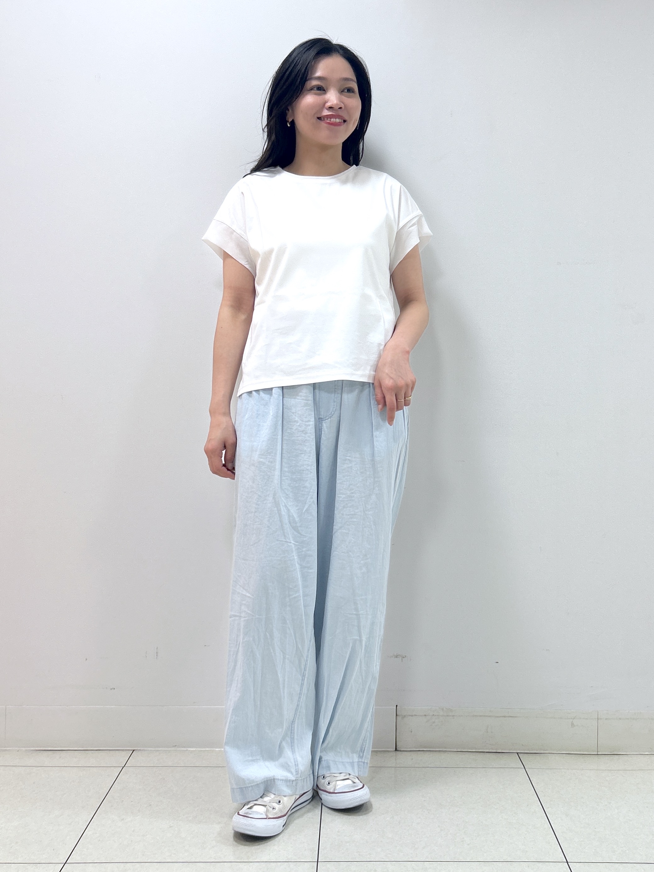 Kaiさんの「Dessin｜【UVカット/接触冷感】美光沢カットソー」を使ったコーディネート