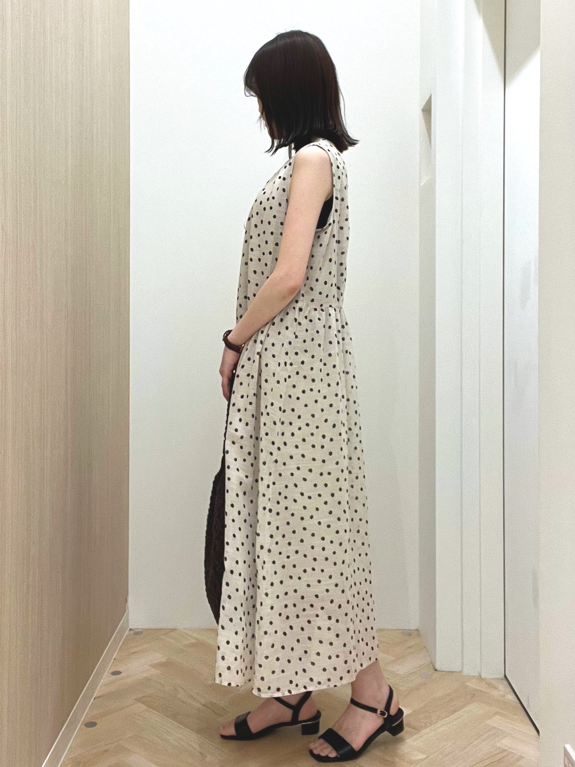  おまつさんの「grove｜大人のシアードットワンピース」を使ったコーディネート