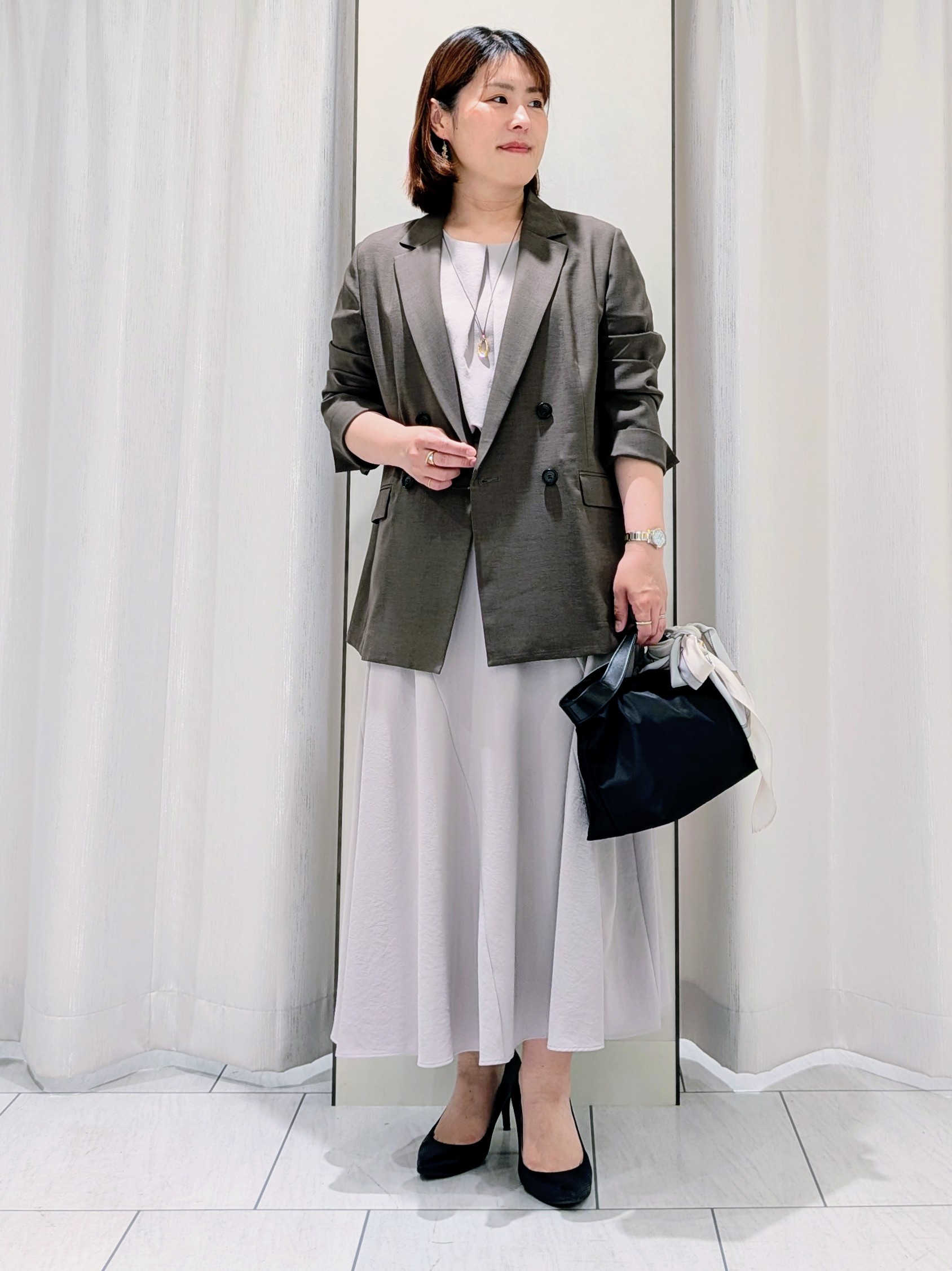 Onumaさんの「UNTITLED｜【セットアップ可/接触冷感/遮熱】リラクシーフレアスカート」を使ったコーディネート