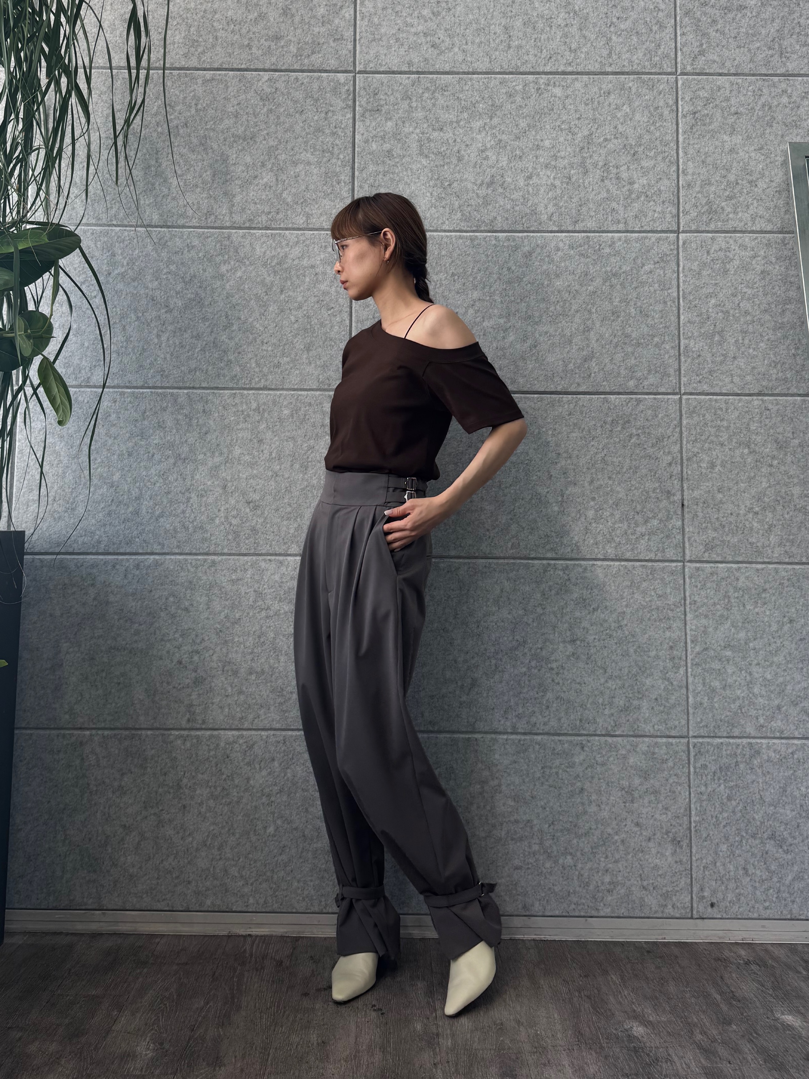 designer yukaさんの「CODE A｜PROTAGONISTA｜asymmetry tee」を使ったコーディネート