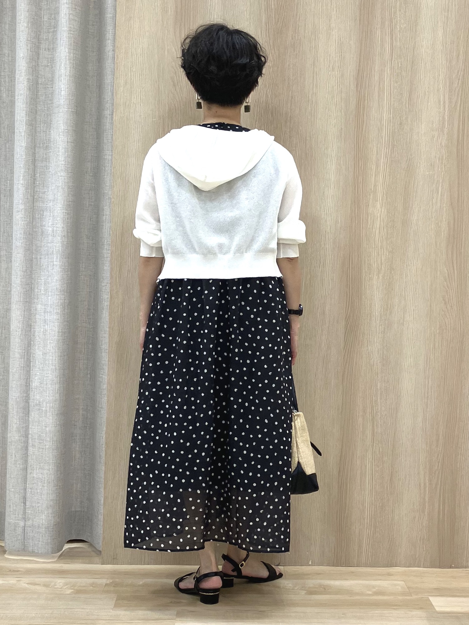 Keiさんの「grove｜大人のシアードットワンピース」を使ったコーディネート