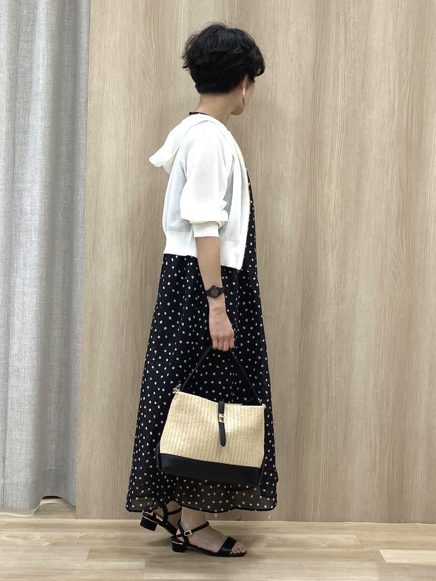 Keiさんの「grove｜大人のシアードットワンピース」を使ったコーディネート