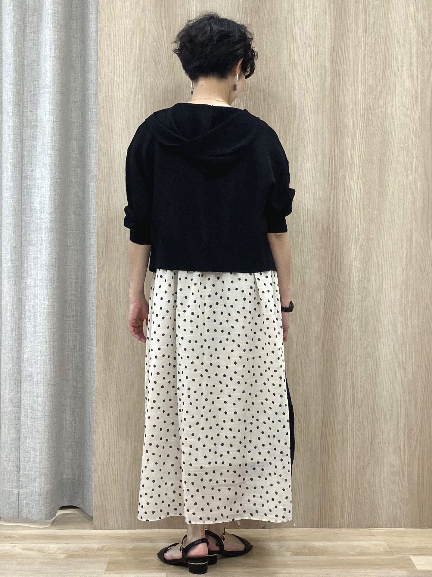 Keiさんの「grove｜大人のシアードットワンピース」を使ったコーディネート