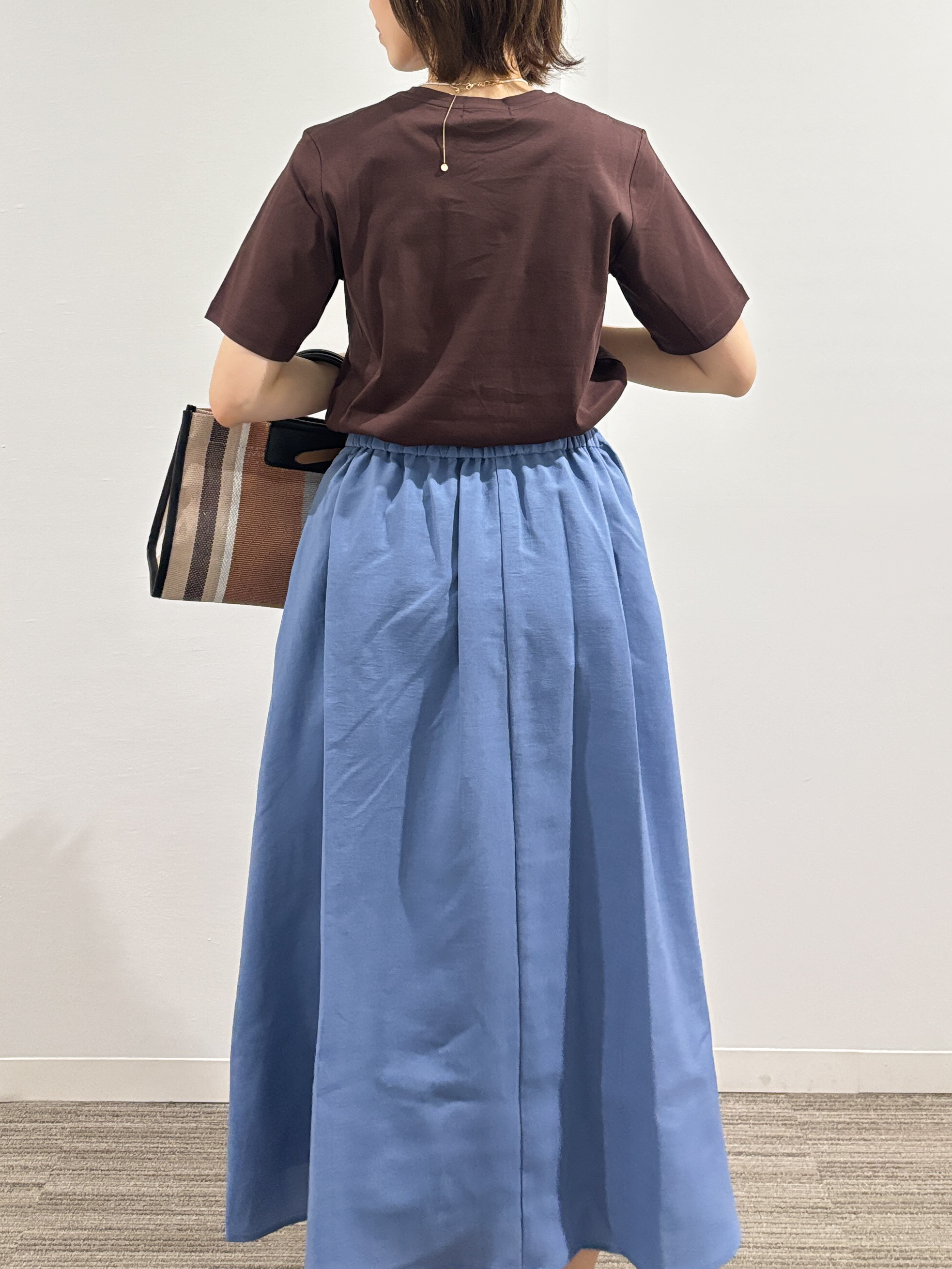 kumiさんの「OPAQUE.CLIP｜ベーシックTシャツ／オーガニックコットン混【洗濯機OK】」を使ったコーディネート