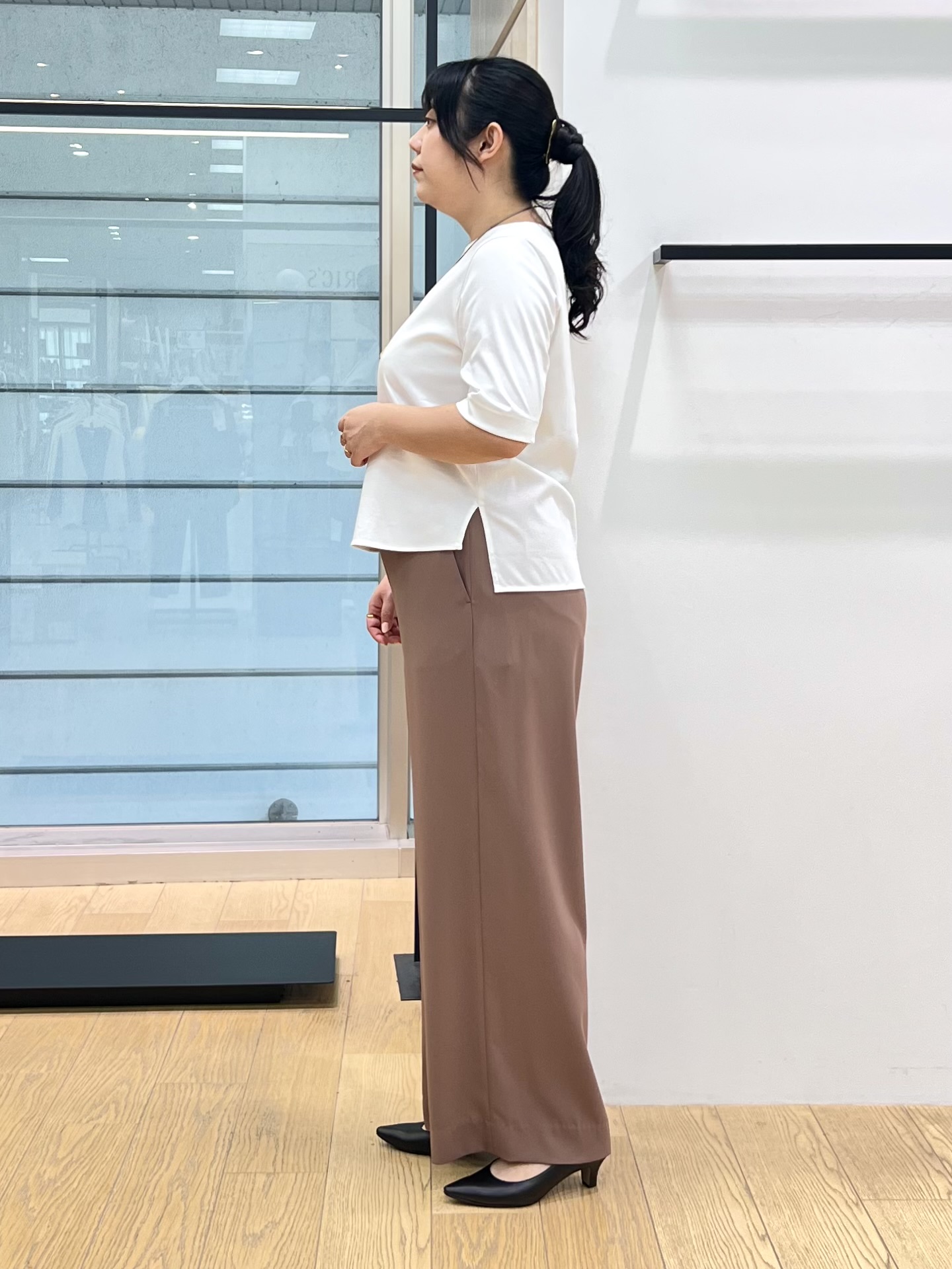 shimaさんの「INDIVI｜【接触冷感／透湿／着る日傘】颯爽ジレジャケット」を使ったコーディネート