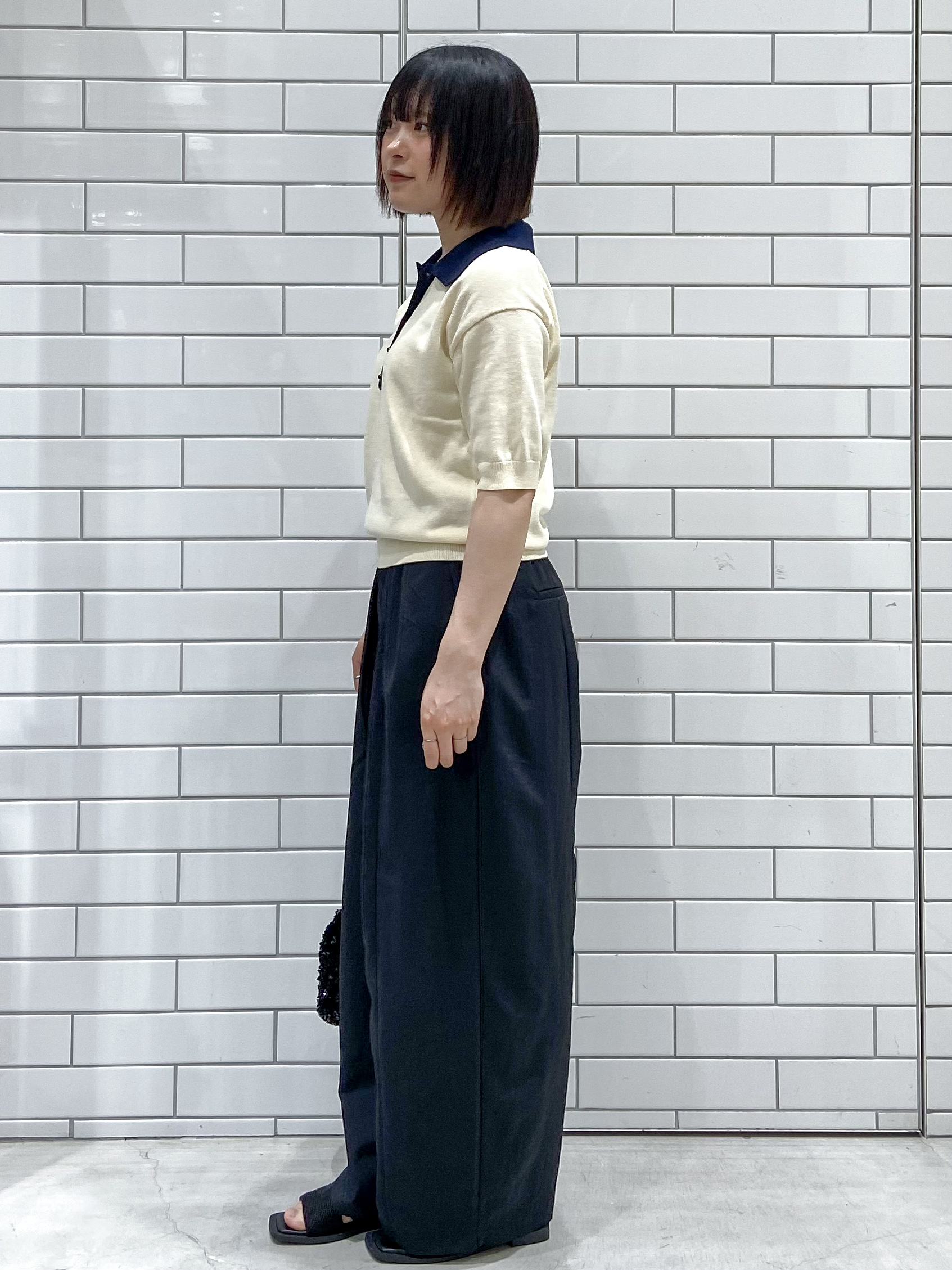 kimiさんの「OPAQUE.CLIP｜ビッグポロ衿ニット【洗濯機OK】」を使ったコーディネート