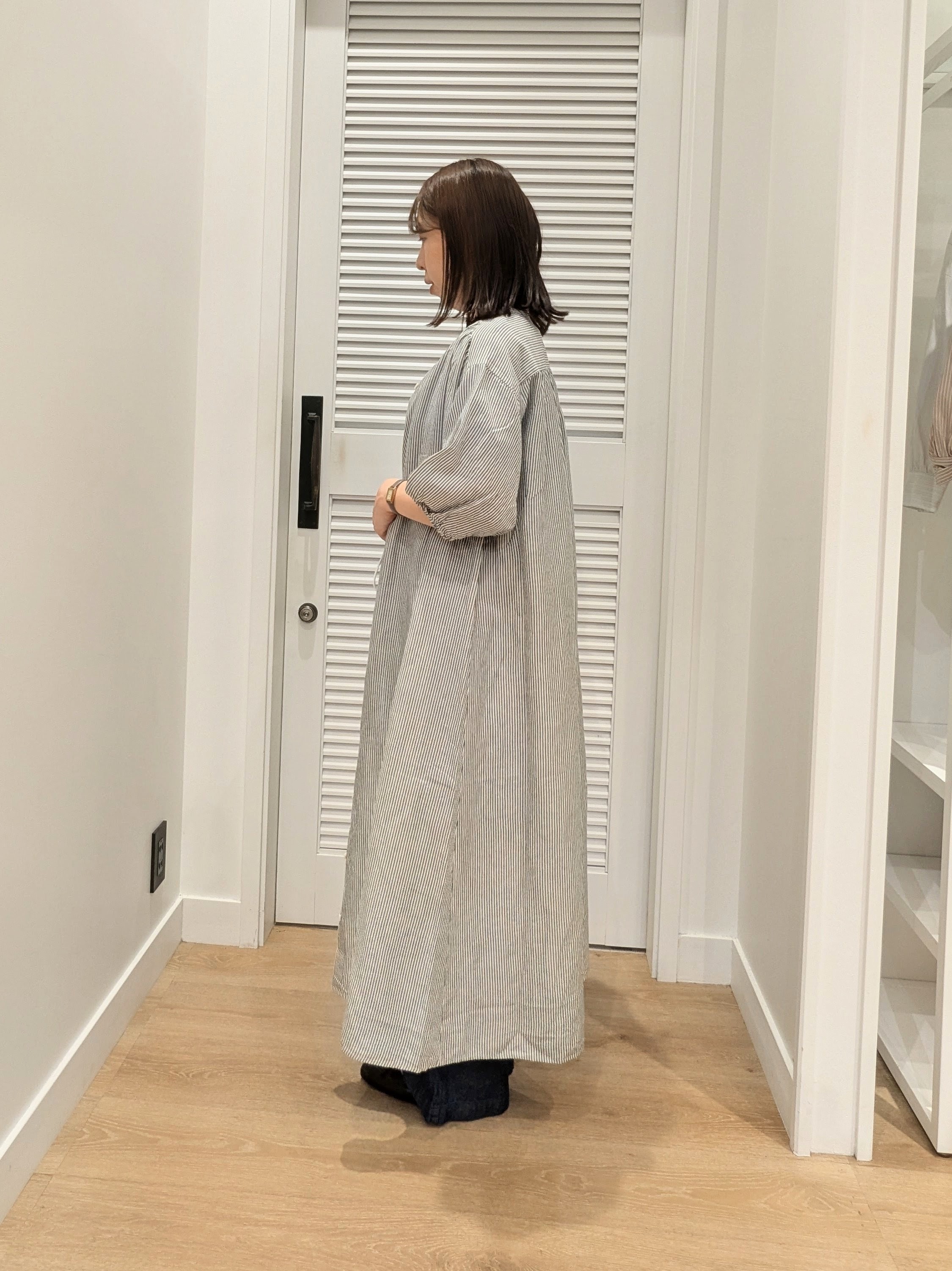 enさんの「Dessin｜【洗える】リネン混シャツワンピース」を使ったコーディネート
