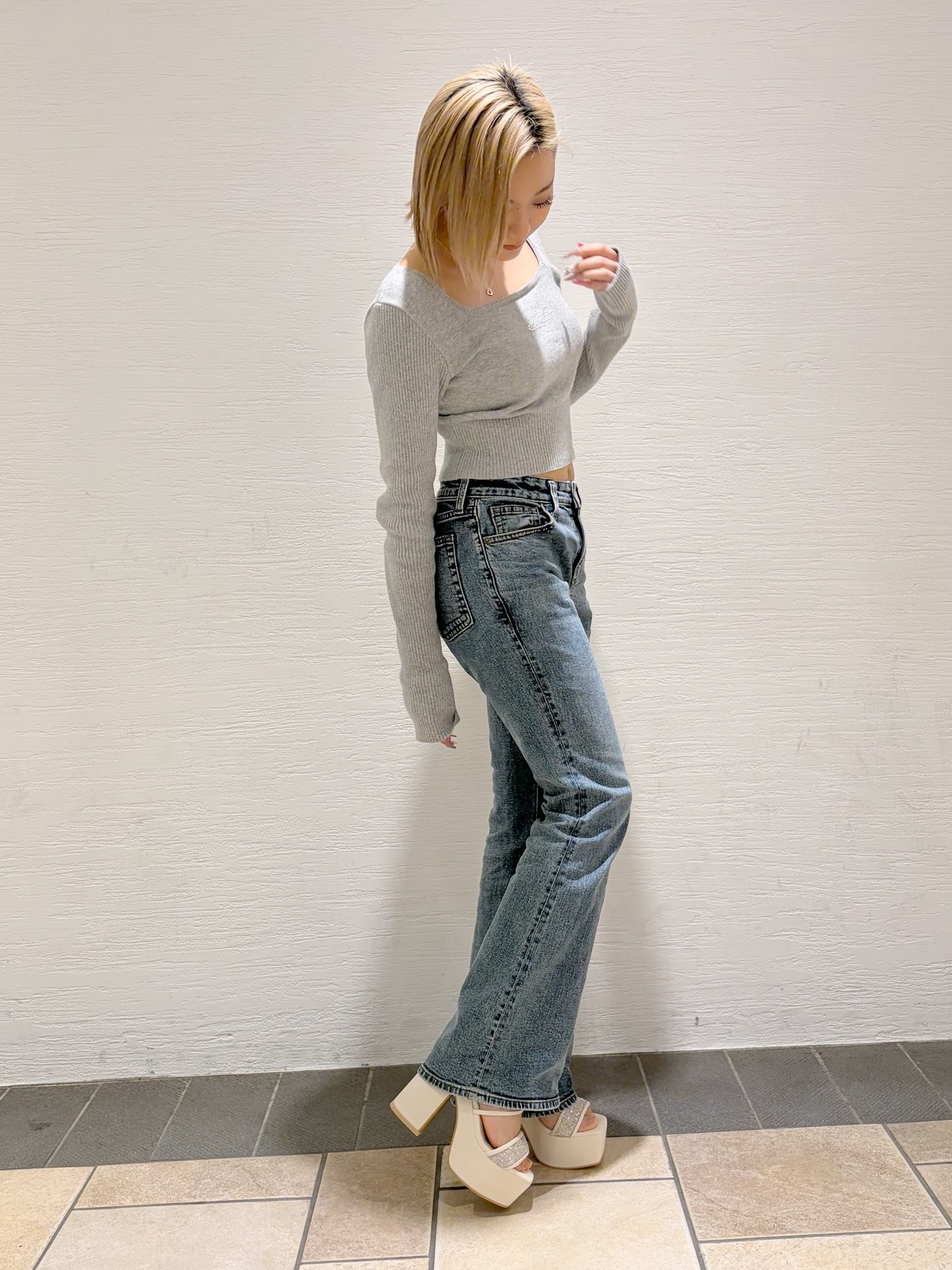 Maoさんの「ESPERANZA｜【ラク盛り/約12cm】ラク盛り厚底ミュール」を使ったコーディネート