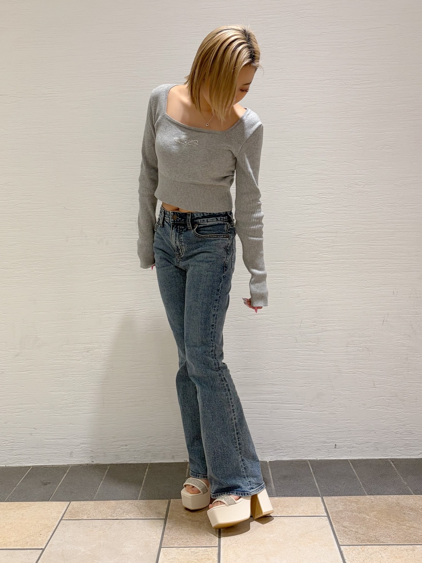 Maoさんの「ESPERANZA｜【ラク盛り/約12cm】ラク盛り厚底ミュール」を使ったコーディネート