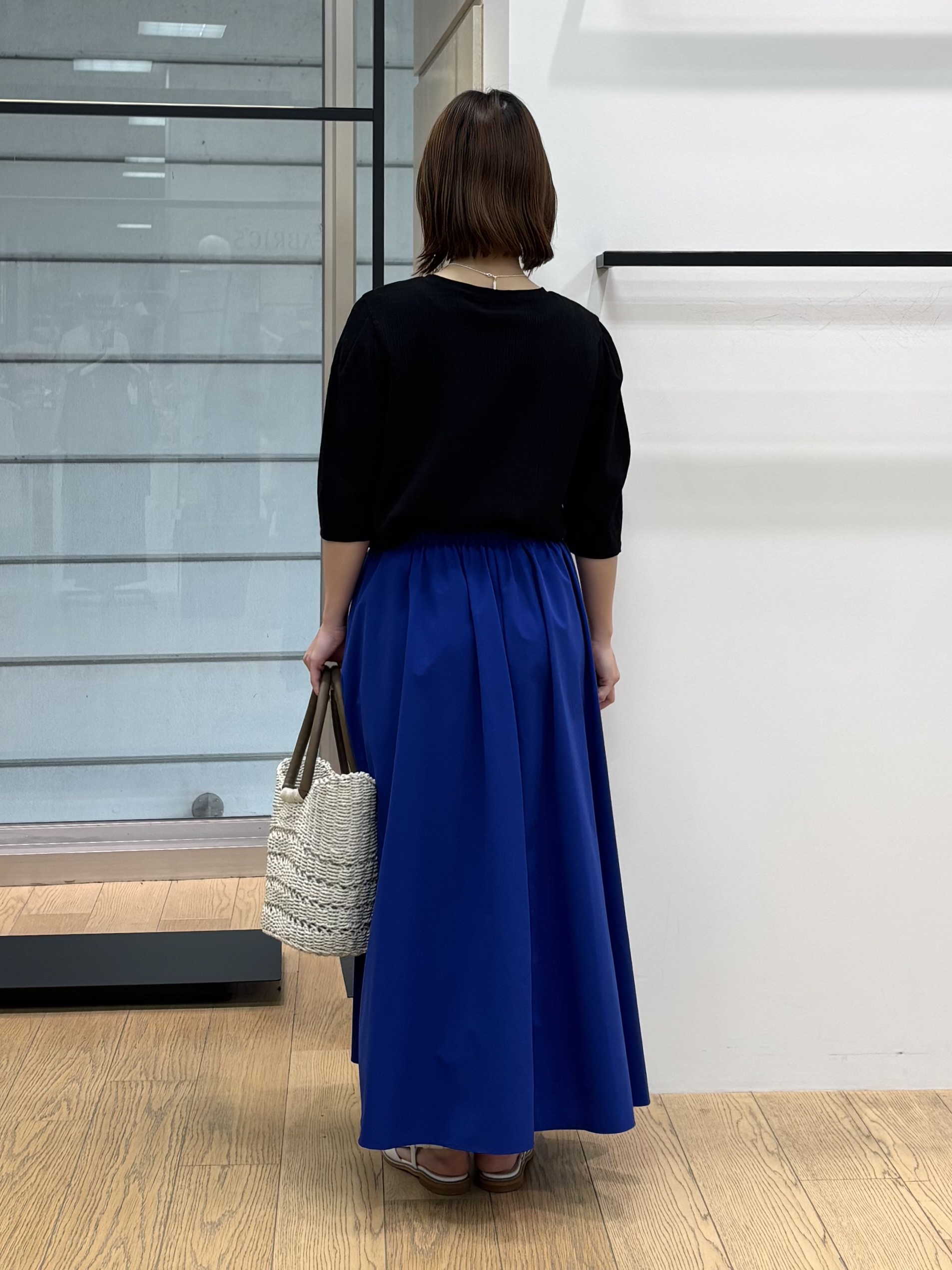 asamiさんの「INDIVI｜【UVケア／吸汗速乾】チェック柄タックボリュームスリーブトップス」を使ったコーディネート