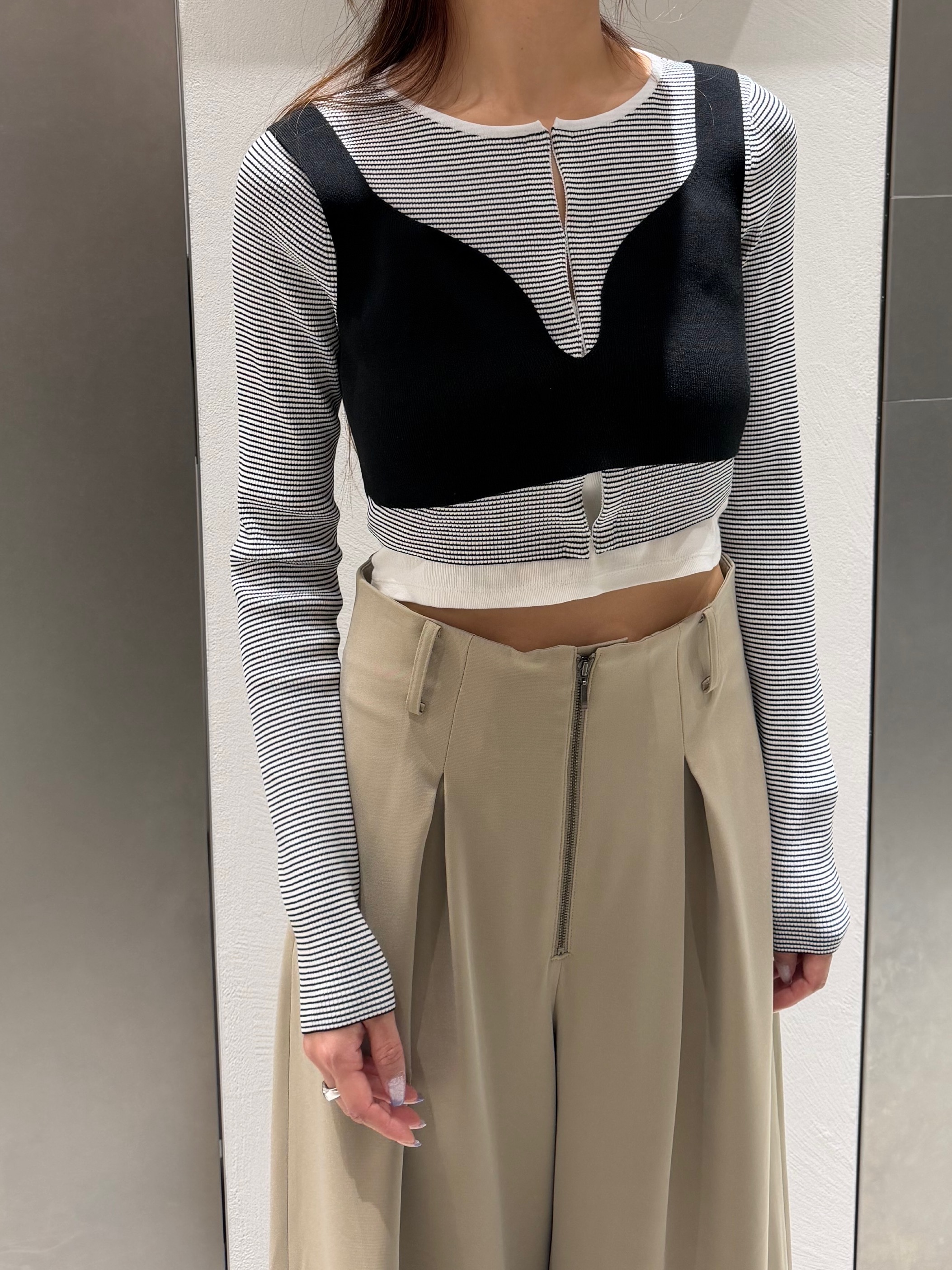 kanamiさんの「CODE A｜【Re】stretch hook cardigan」を使ったコーディネート