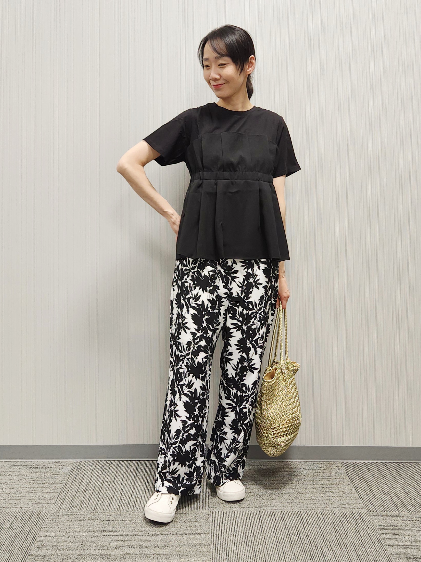 naraさんの「Dessin｜【セットアップ可/UVカット/洗える】ビスチェドッキングTシャツ」を使ったコーディネート