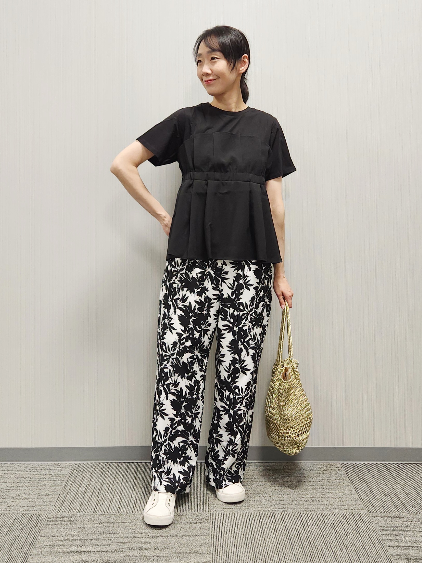 naraさんの「Dessin｜【セットアップ可/UVカット/洗える】ビスチェドッキングTシャツ」を使ったコーディネート