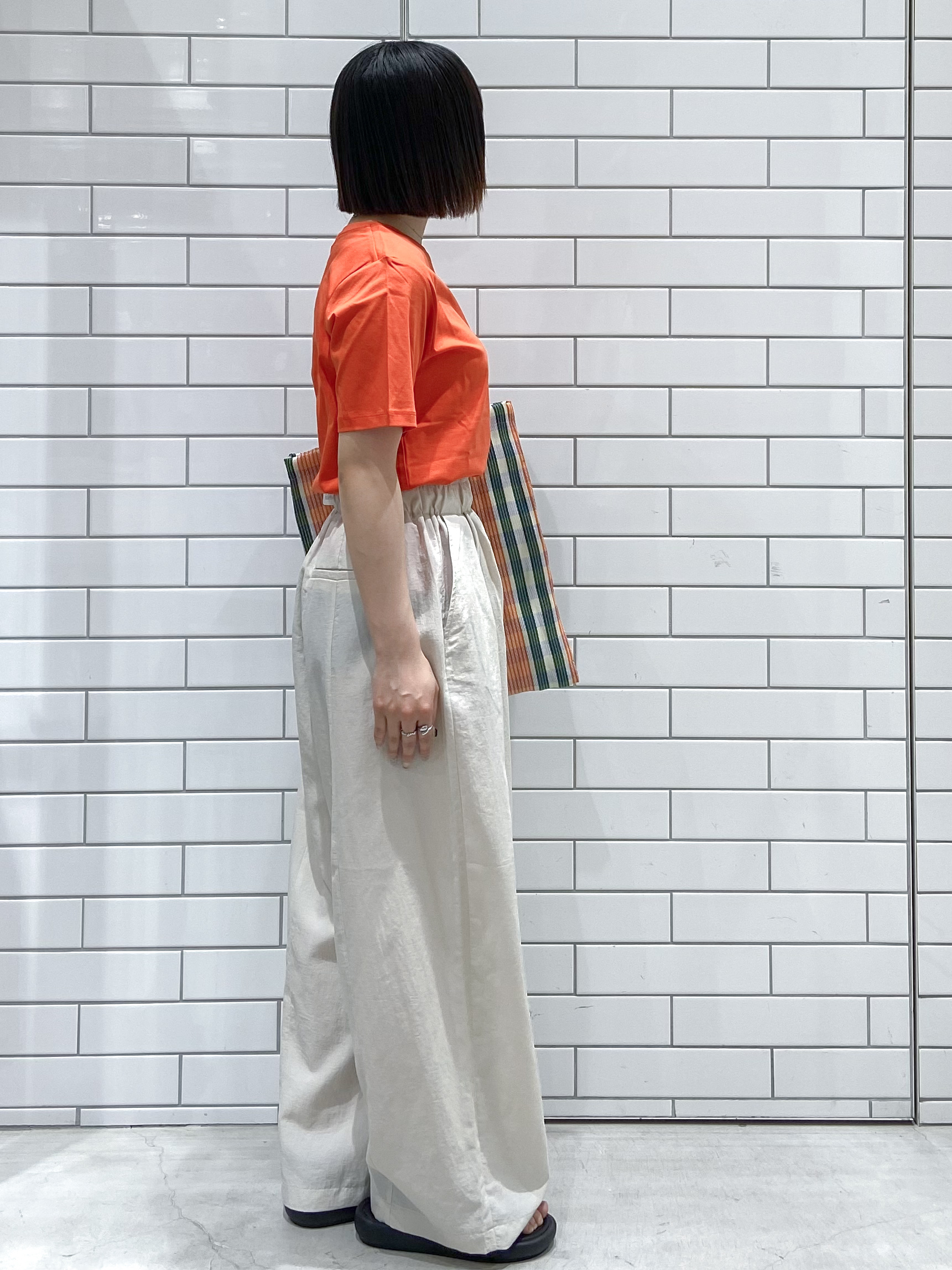 kimiさんの「OPAQUE.CLIP｜ベーシックTシャツ／オーガニックコットン混【洗濯機OK】」を使ったコーディネート