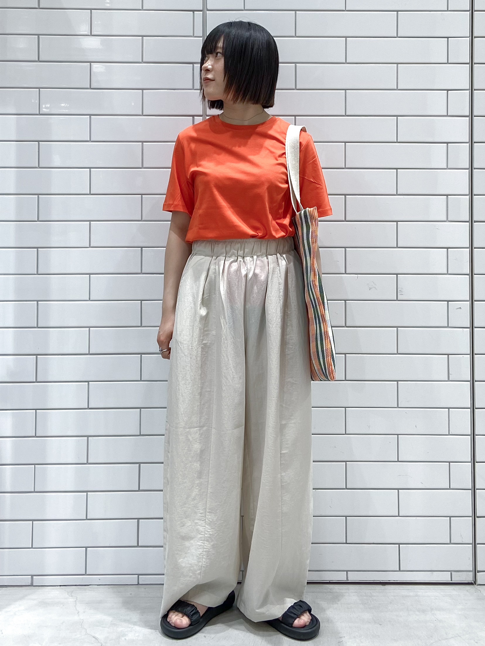 kimiさんの「OPAQUE.CLIP｜ベーシックTシャツ／オーガニックコットン混【洗濯機OK】」を使ったコーディネート