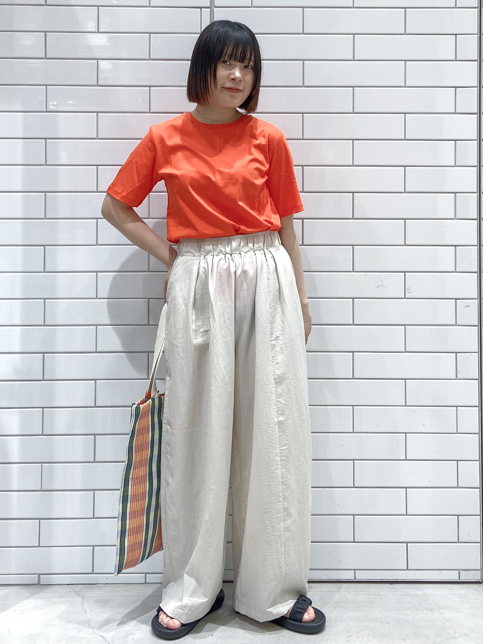 kimiさんの「OPAQUE.CLIP｜ベーシックTシャツ／オーガニックコットン混【洗濯機OK】」を使ったコーディネート