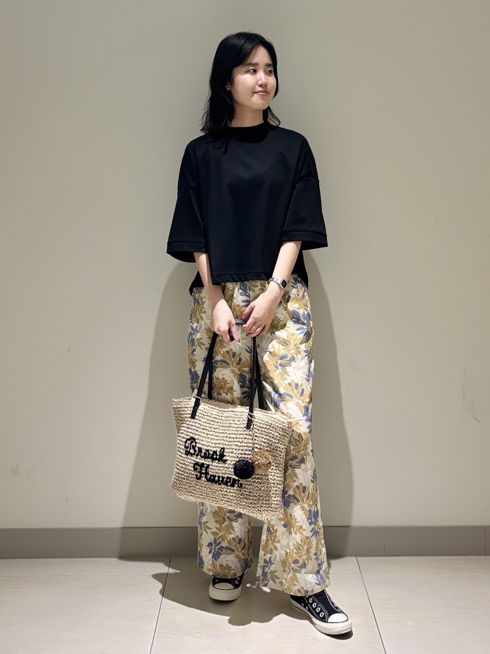 mayuさんの「Dessin｜【体型カバー】美光沢カットソーボクシーシルエット」を使ったコーディネート