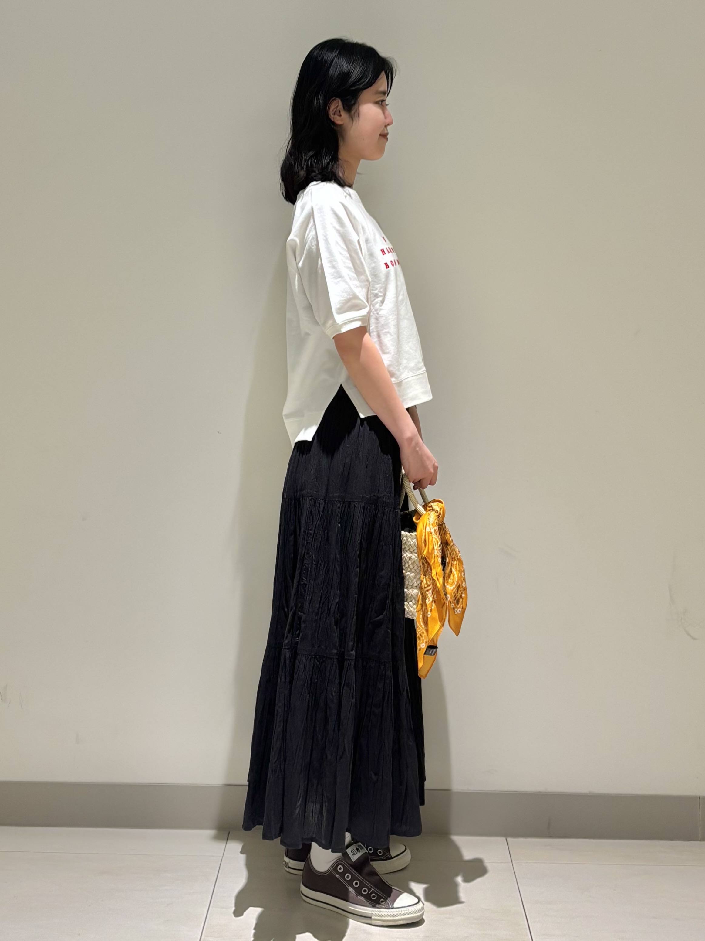 mayuさんの「Dessin｜【洗える】フロッキーロゴ裏毛プルオーバー」を使ったコーディネート
