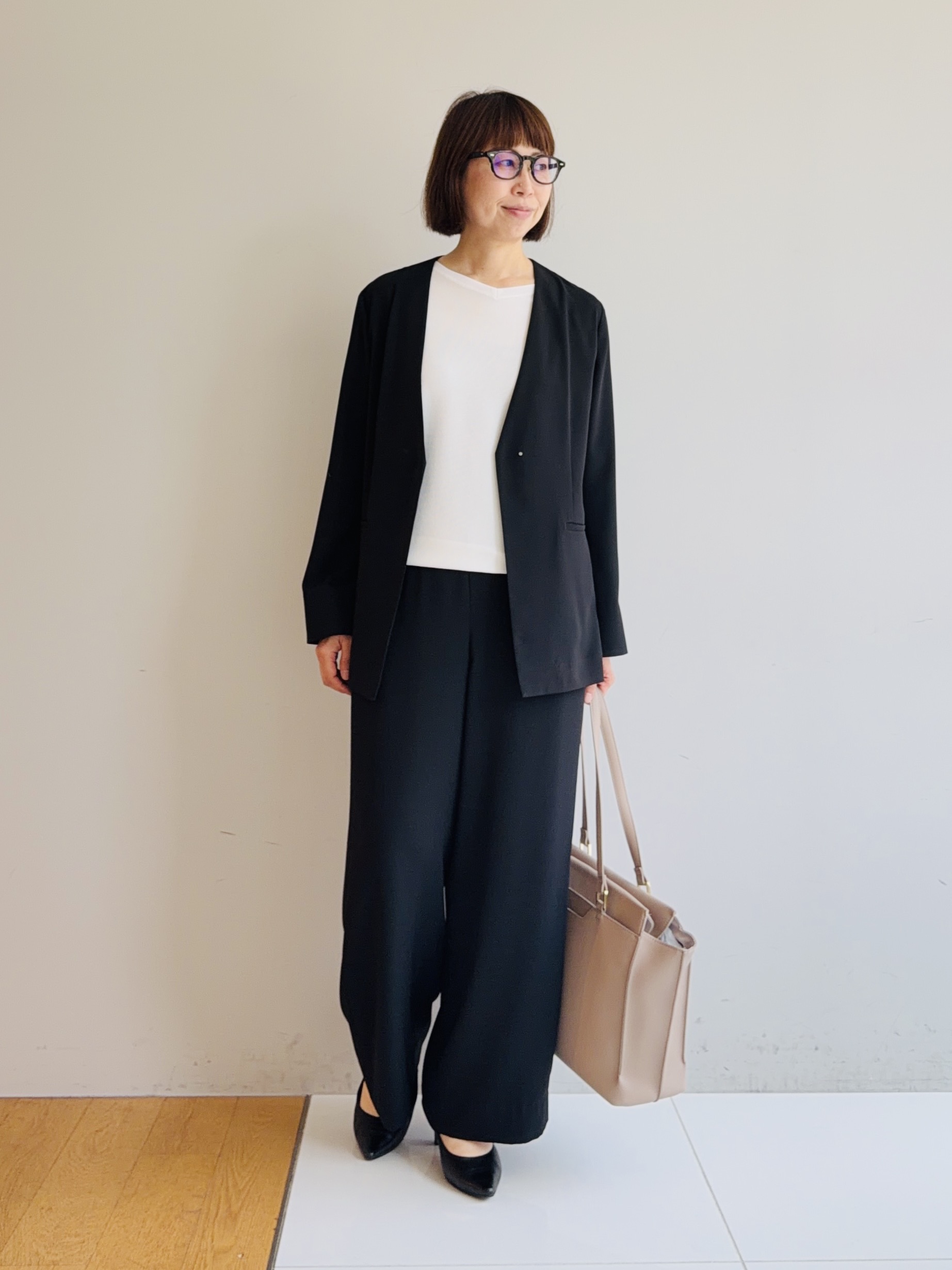 murayamaさんの「INDIVI｜【接触冷感／透湿／着る日傘】ノーカラージャケット」を使ったコーディネート
