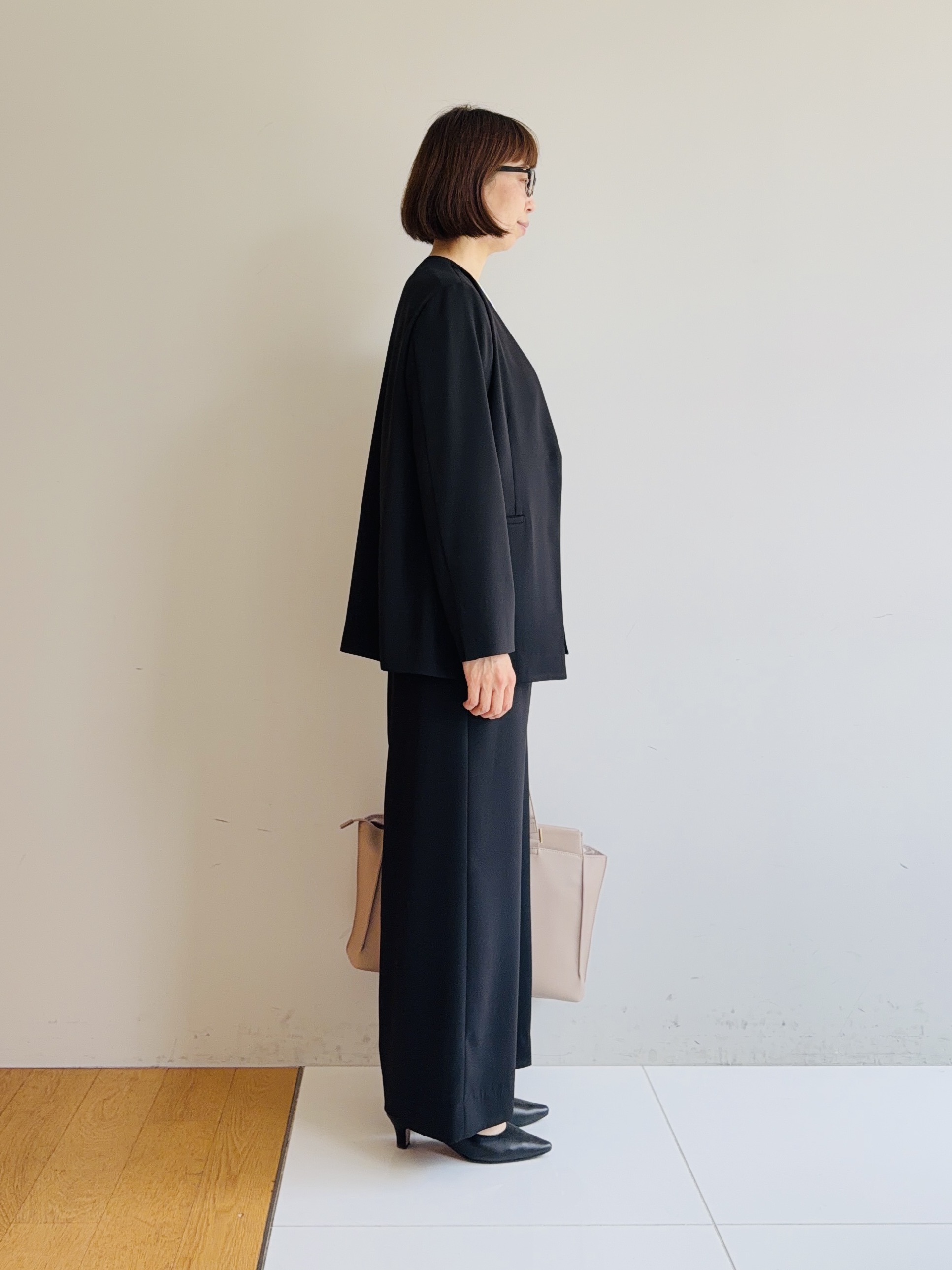 murayamaさんの「INDIVI｜【接触冷感／透湿／着る日傘】ノーカラージャケット」を使ったコーディネート