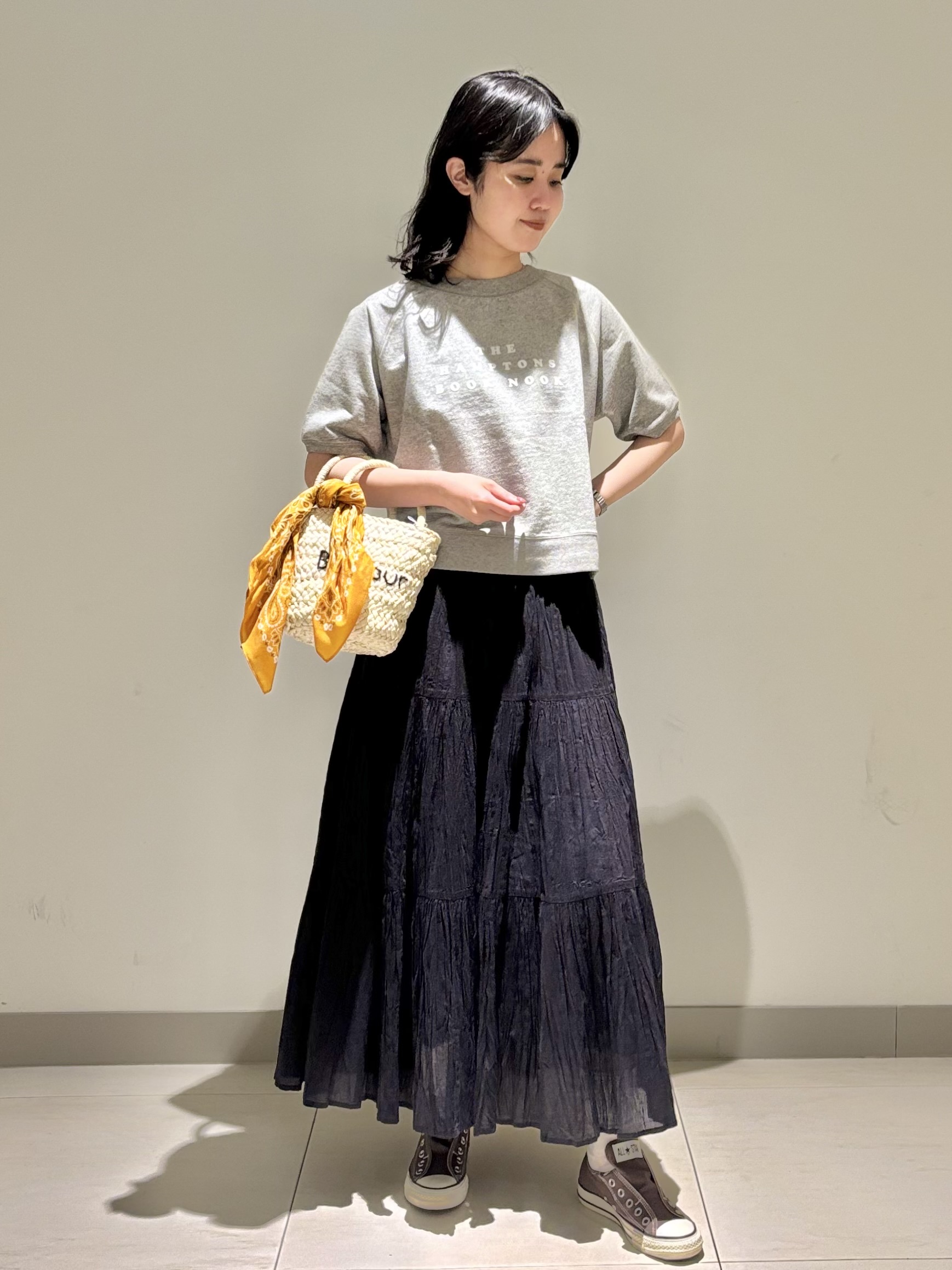 mayuさんの「Dessin｜【洗える】フロッキーロゴ裏毛プルオーバー」を使ったコーディネート
