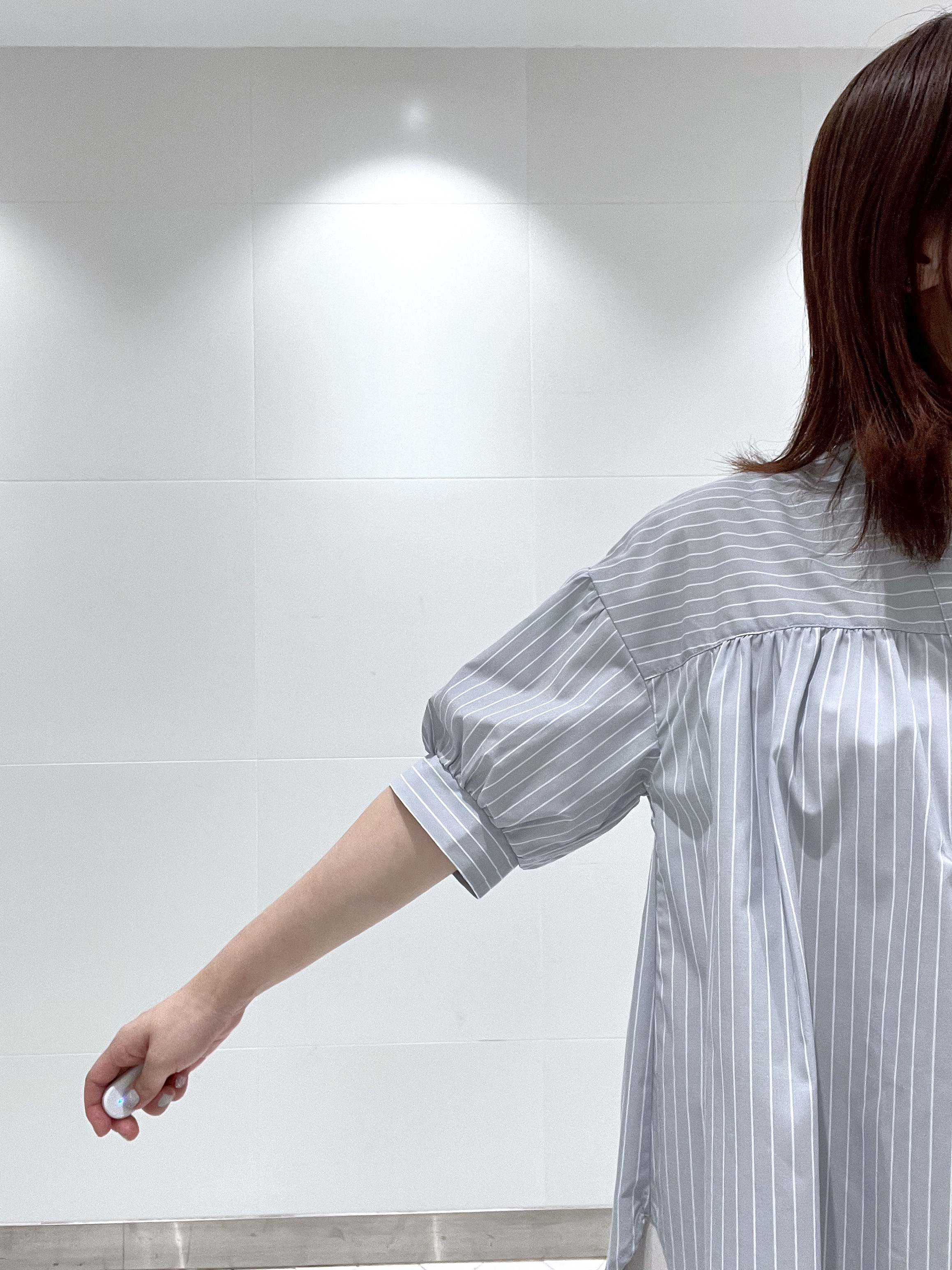 Makinoさんの「Dessin｜【洗える】ストライプスキッパーシャツ」を使ったコーディネート