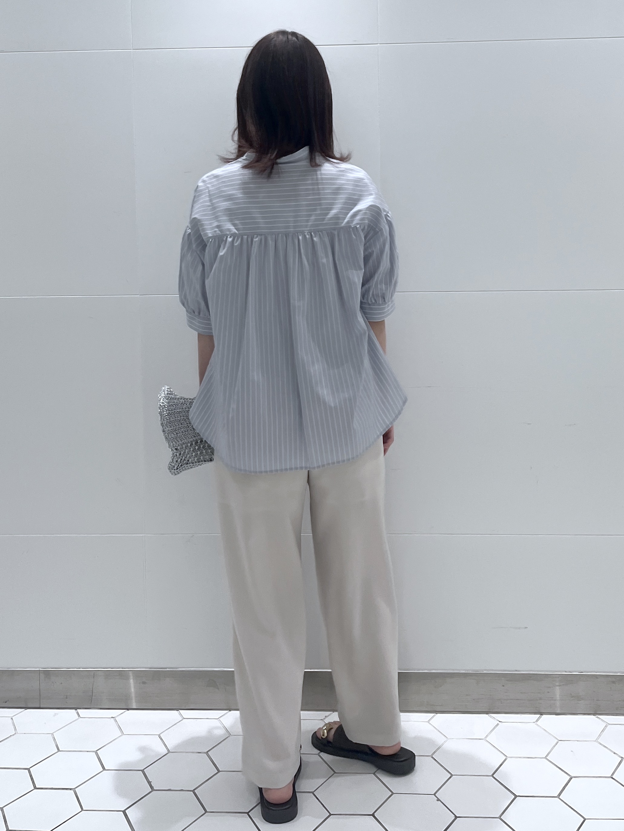 Makinoさんの「Dessin｜【洗える】ストライプスキッパーシャツ」を使ったコーディネート
