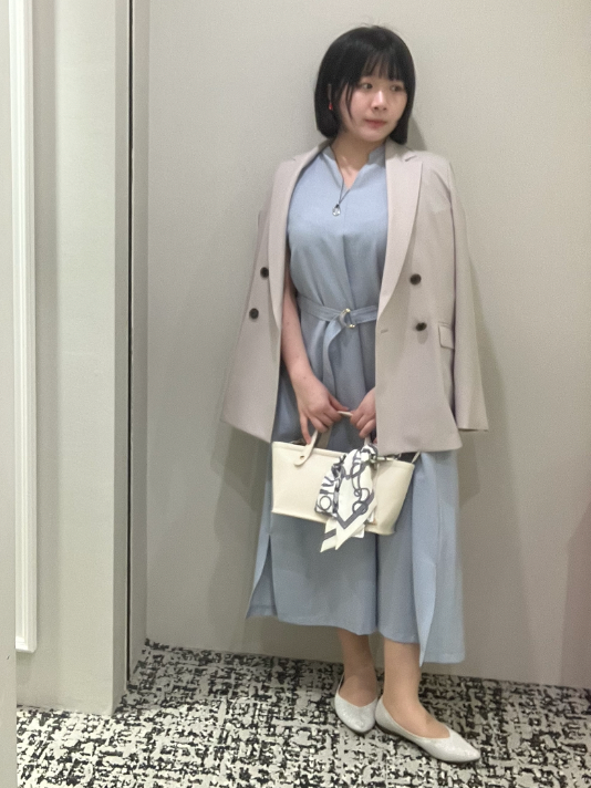 Mizukiさんの「UNTITLED｜【UV/接触冷感/遮熱/通気性】スラブバンドカラーワンピース」を使ったコーディネート