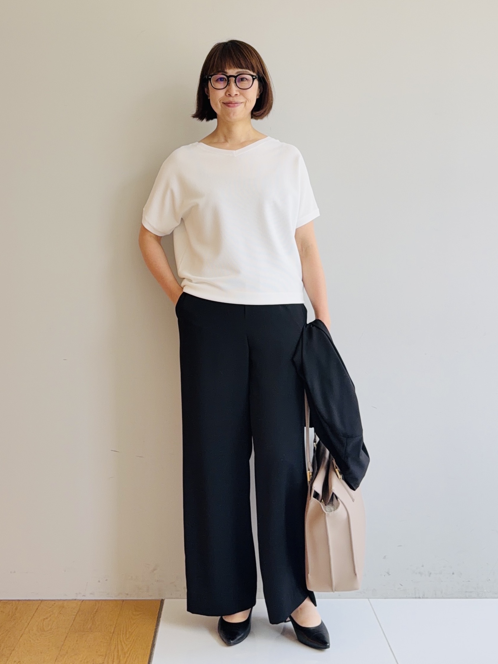 murayamaさんの「INDIVI｜【接触冷感／透湿／着る日傘】ノーカラージャケット」を使ったコーディネート