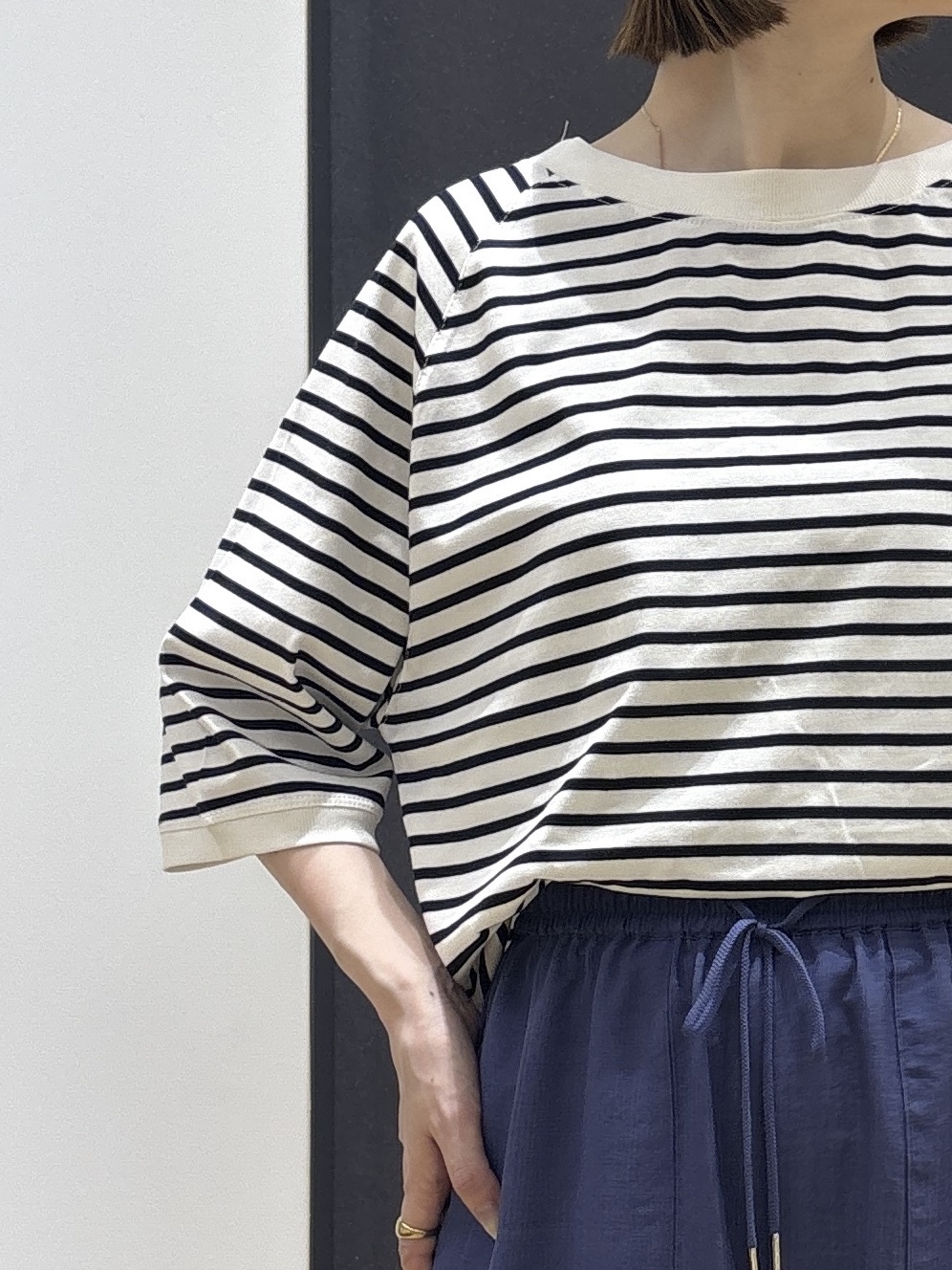 risaさんの「Dessin｜【UVカット/接触冷感】フォルムカットソー5分袖」を使ったコーディネート