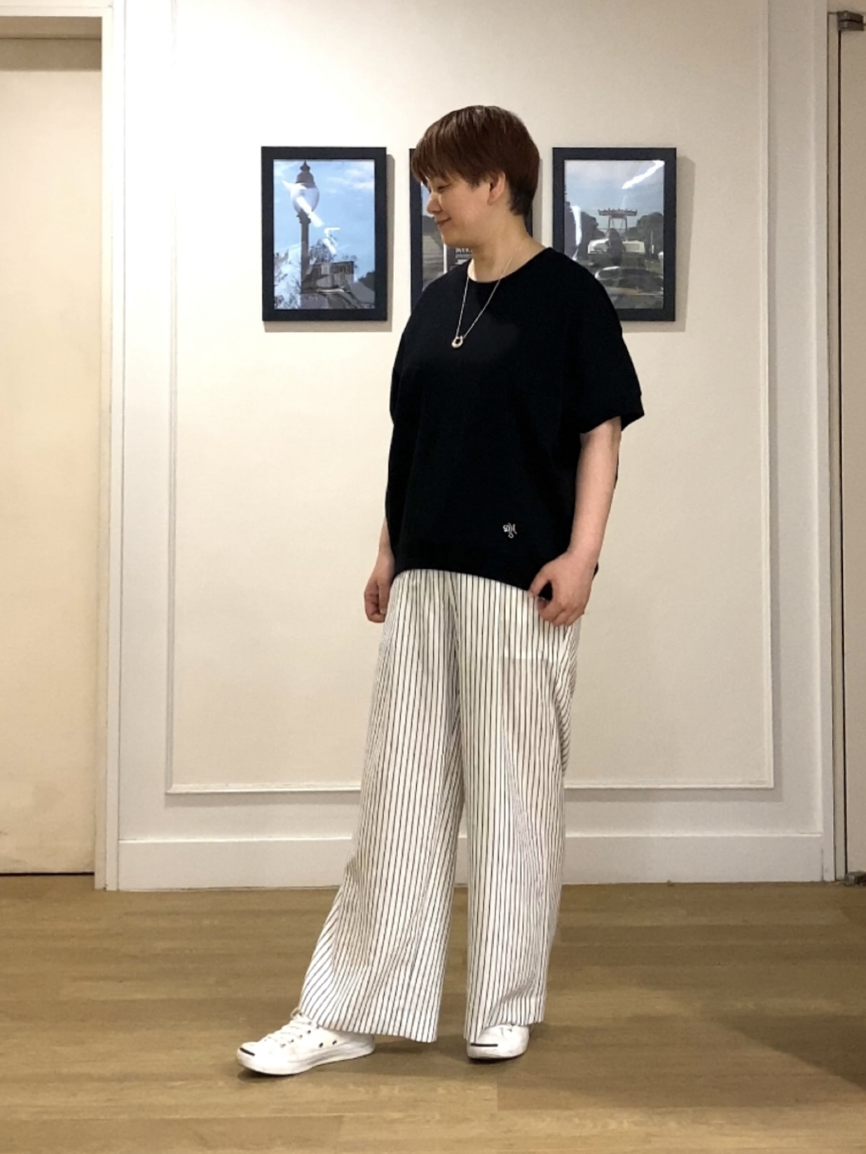 Hiroさんの「Dessin｜【洗える】ミニ裏毛ドルマンスリーブプルオーバー」を使ったコーディネート