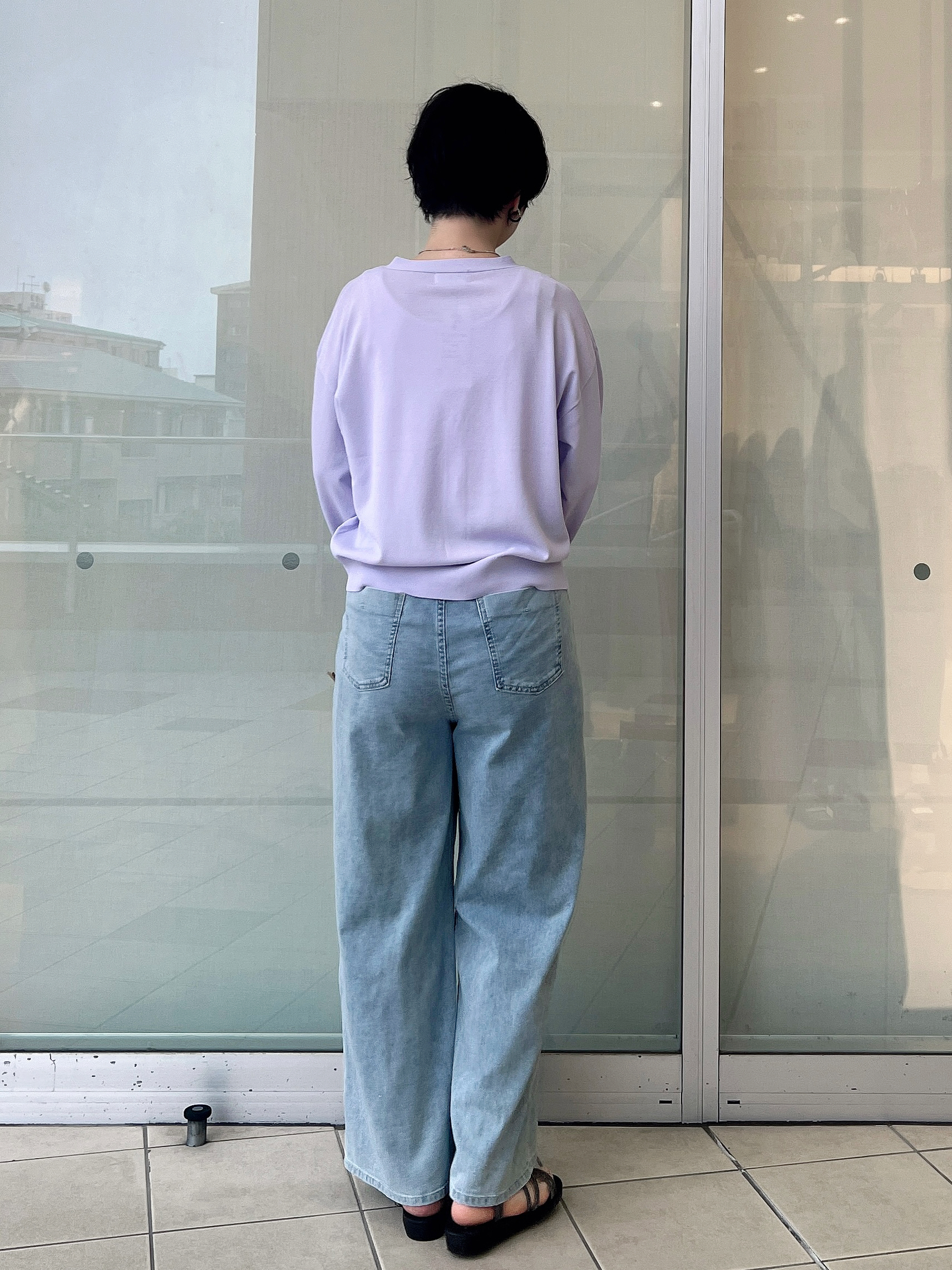 yo-koさんの「OPAQUE.CLIP｜【UV／接触冷感】Vネックリラクシーニットカーディガン《洗濯機OK／抗ピル》」を使ったコーディネート