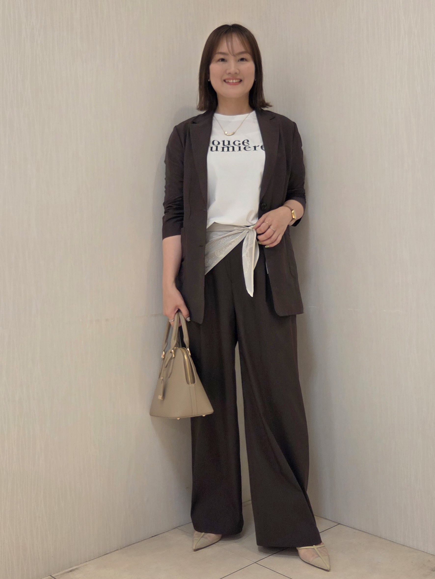 naokoさんの「UNTITLED｜【程よいシアー感/洗える】エアリーバイオジャケット」を使ったコーディネート